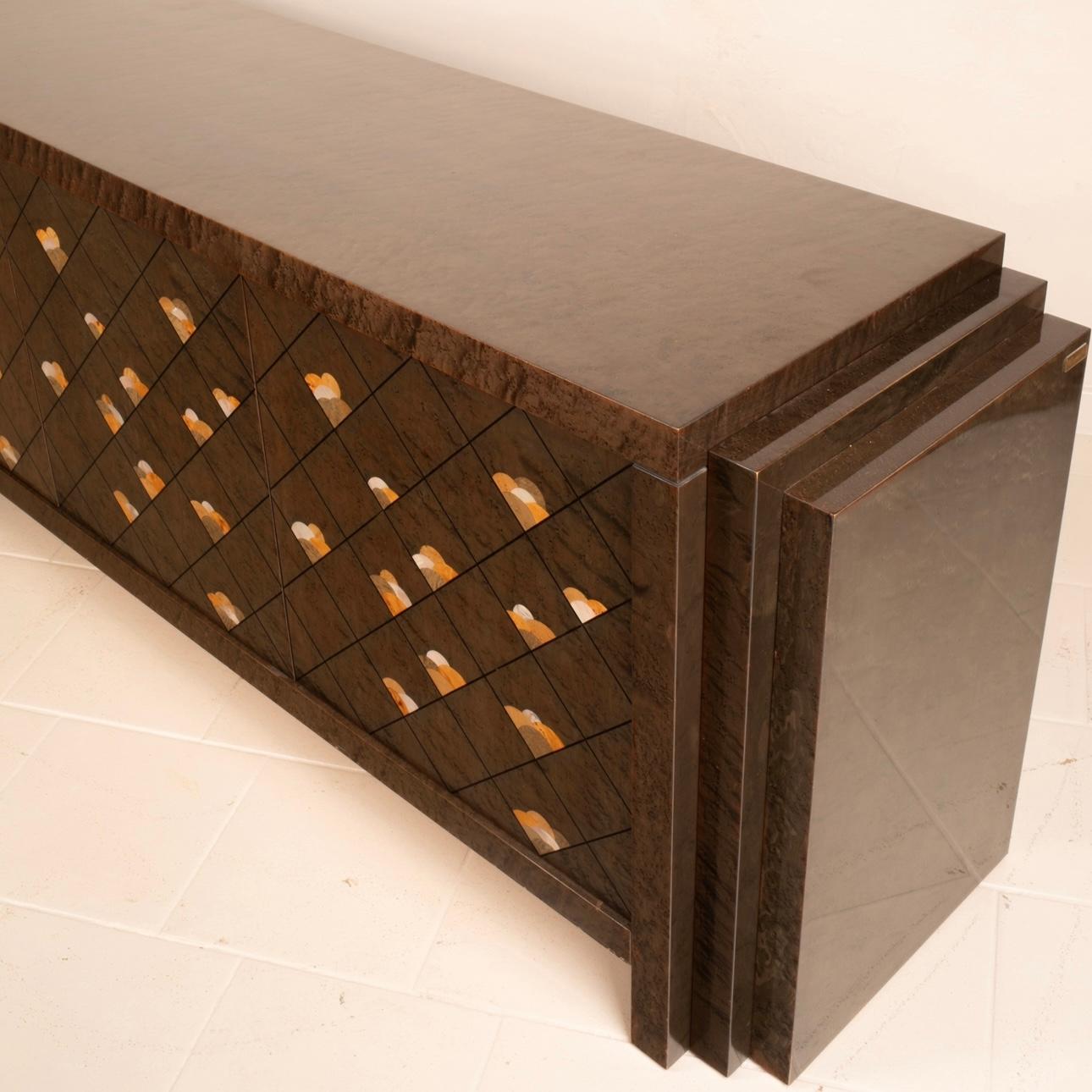 Chiaro di Luna Sideboard by Luciano Frigerio for Frigerio di Desio For Sale 7