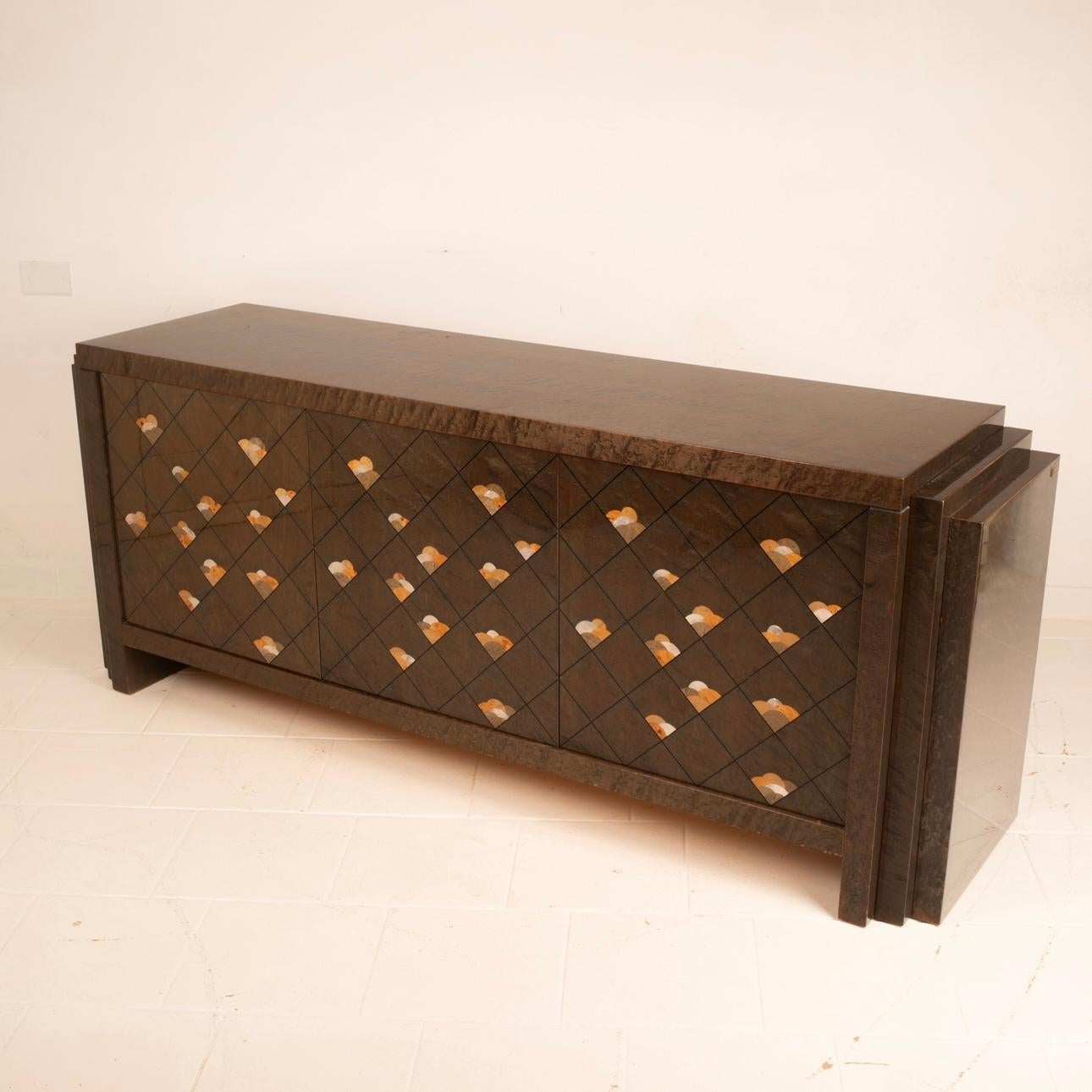 Chiaro di Luna Sideboard by Luciano Frigerio for Frigerio di Desio For Sale 9