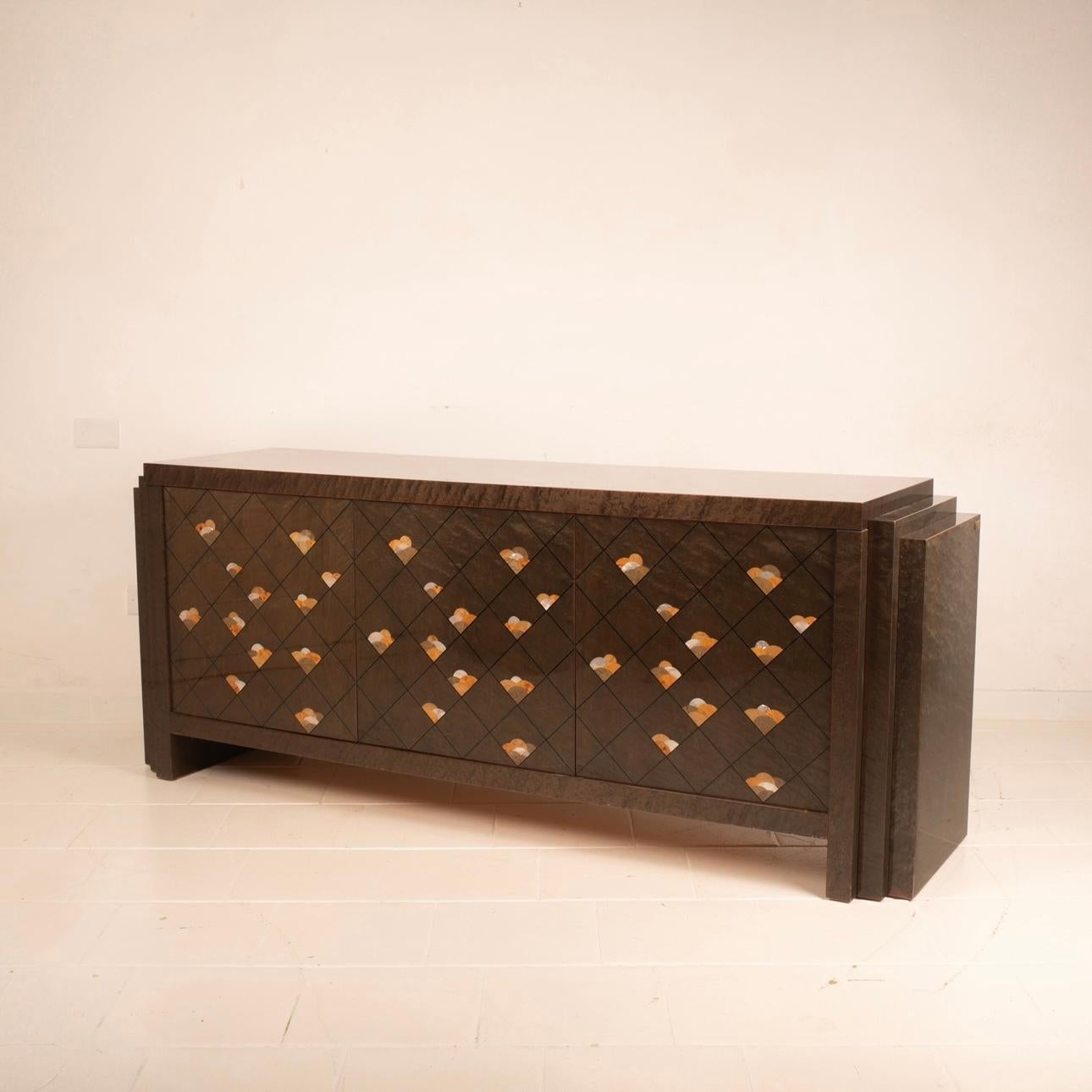 Chiaro di Luna Sideboard by Luciano Frigerio for Frigerio di Desio For Sale 10
