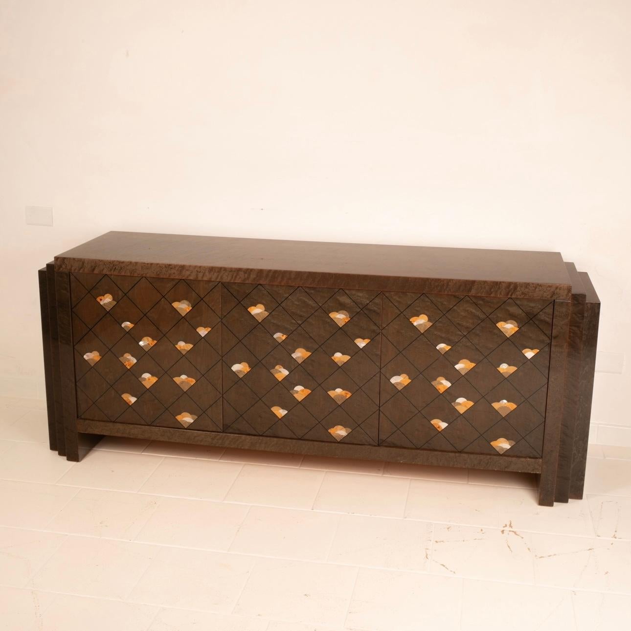 Chiaro di Luna Sideboard by Luciano Frigerio for Frigerio di Desio For Sale 11