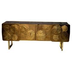 Fully brass sideboard handmade in Italy available 