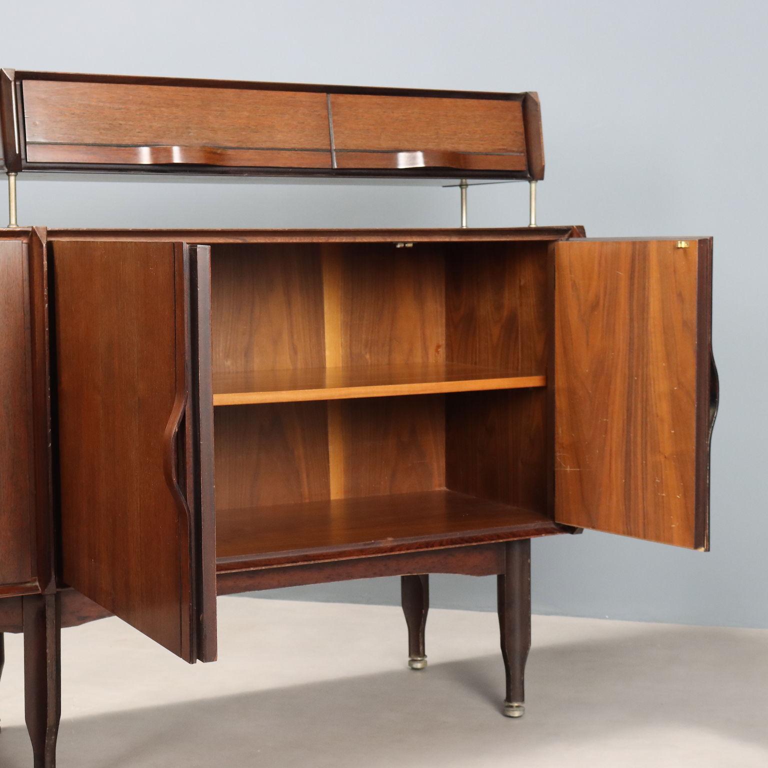 Mid-20th Century Credenza con Alzata Anni '60 For Sale