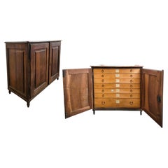 Buffet ancien en noyer à tiroirs - 19ème siècle Italie