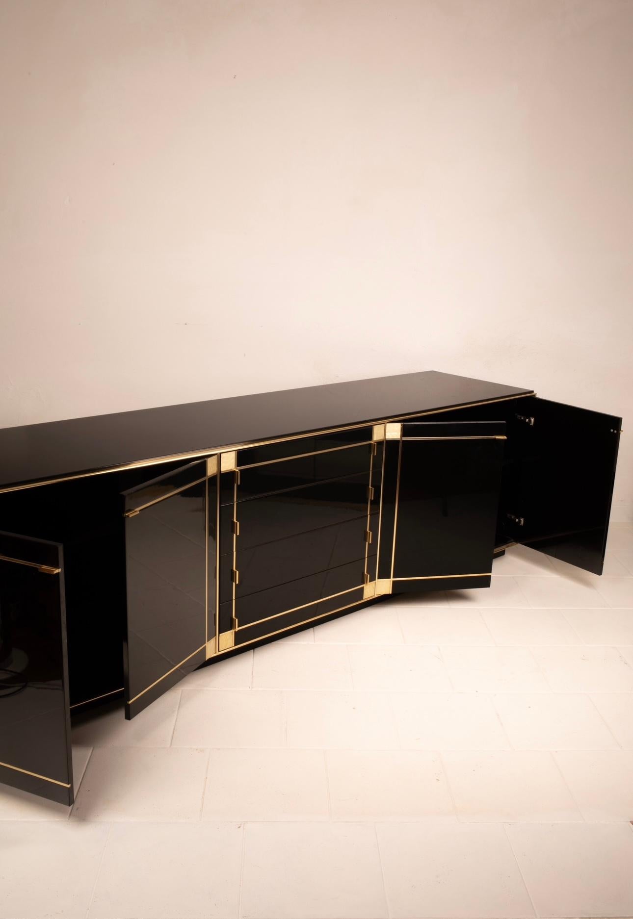 Sideboard with Mother of Pearl Decorations by Pierre Cardin for Roche Bobois For Sale 5