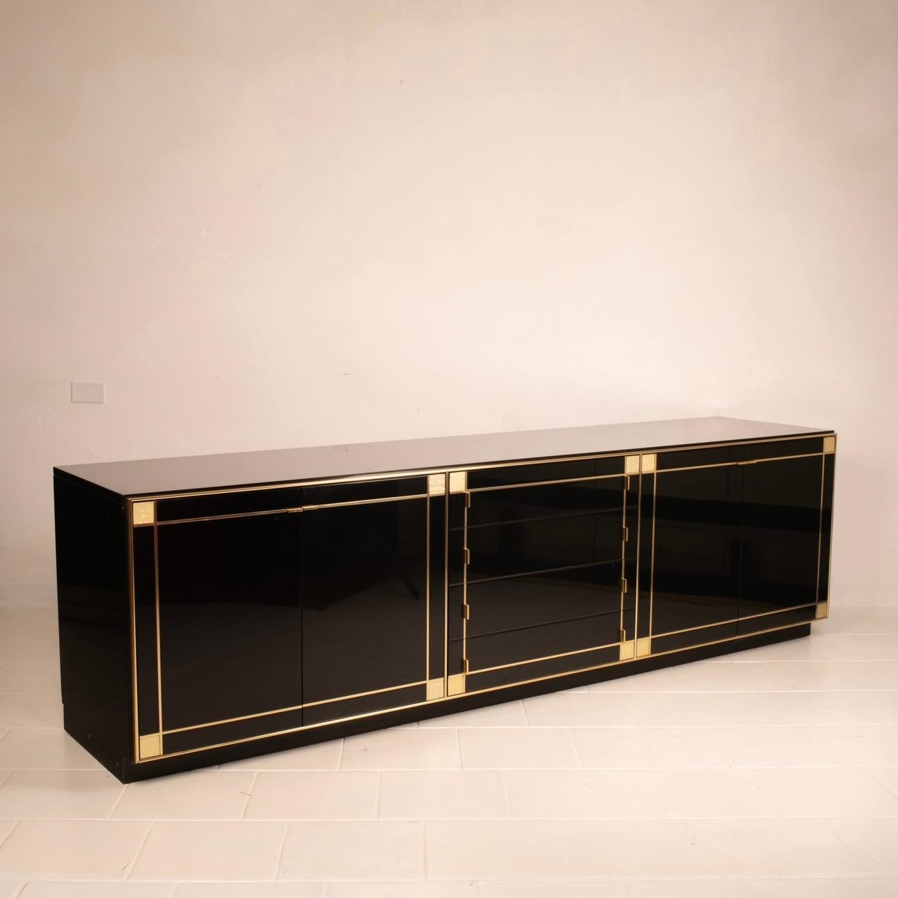 Late 20th Century Sideboard with Mother of Pearl Decorations by Pierre Cardin for Roche Bobois For Sale