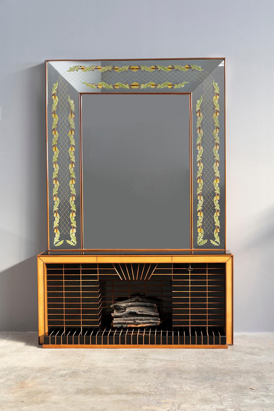 Sideboard with Mirror by Luigi Brusotti, 1940s For Sale 5