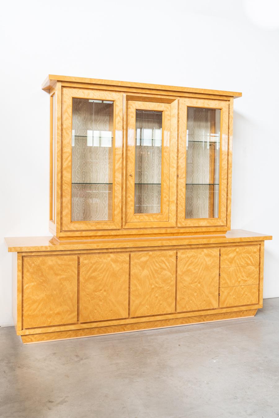 Italian Sideboard with display case, 1980/1990 For Sale