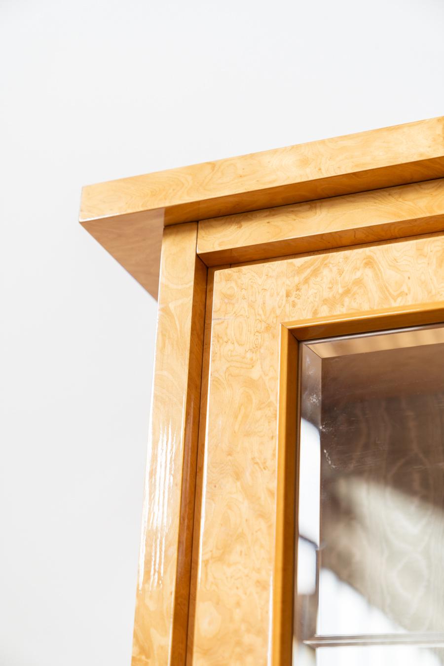 Velvet Sideboard with display case, 1980/1990 For Sale