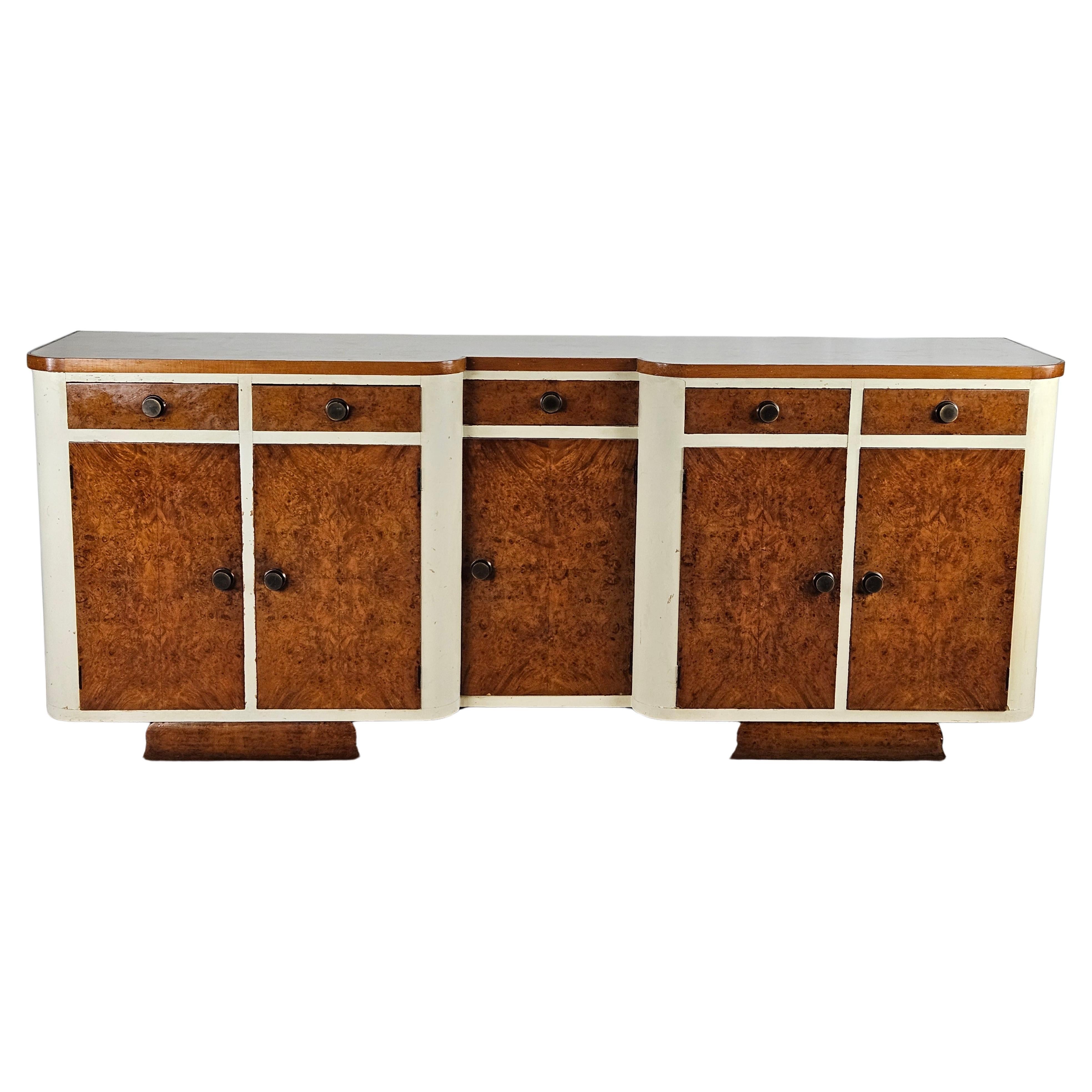 Credenza da cucina vintage in abete e formica anni '50