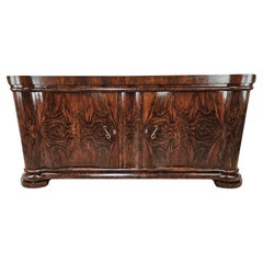 Art Deco hall sideboard in walnut by Levi Minzi, 1940