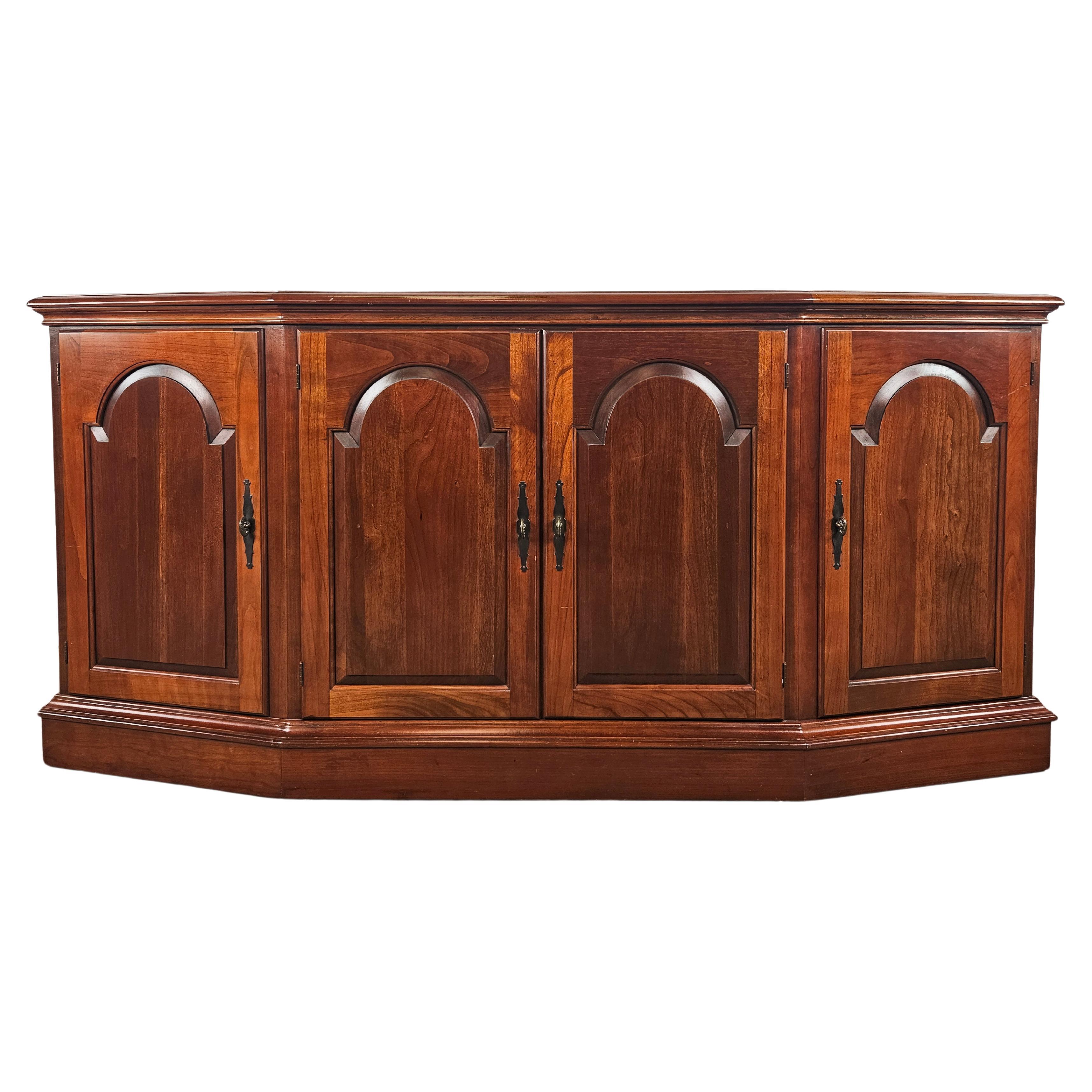 Cherry wood living room or hall sideboard by Fantoni For Sale
