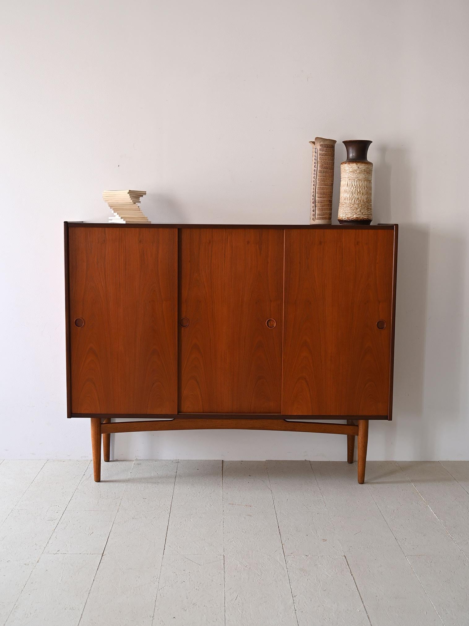 Elegant Scandinavian 1960s highboard. 
                                                                                                                                                                                                                  