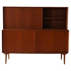 Dänisches Vintage-Sideboard mit Klappe und Schiebetüren