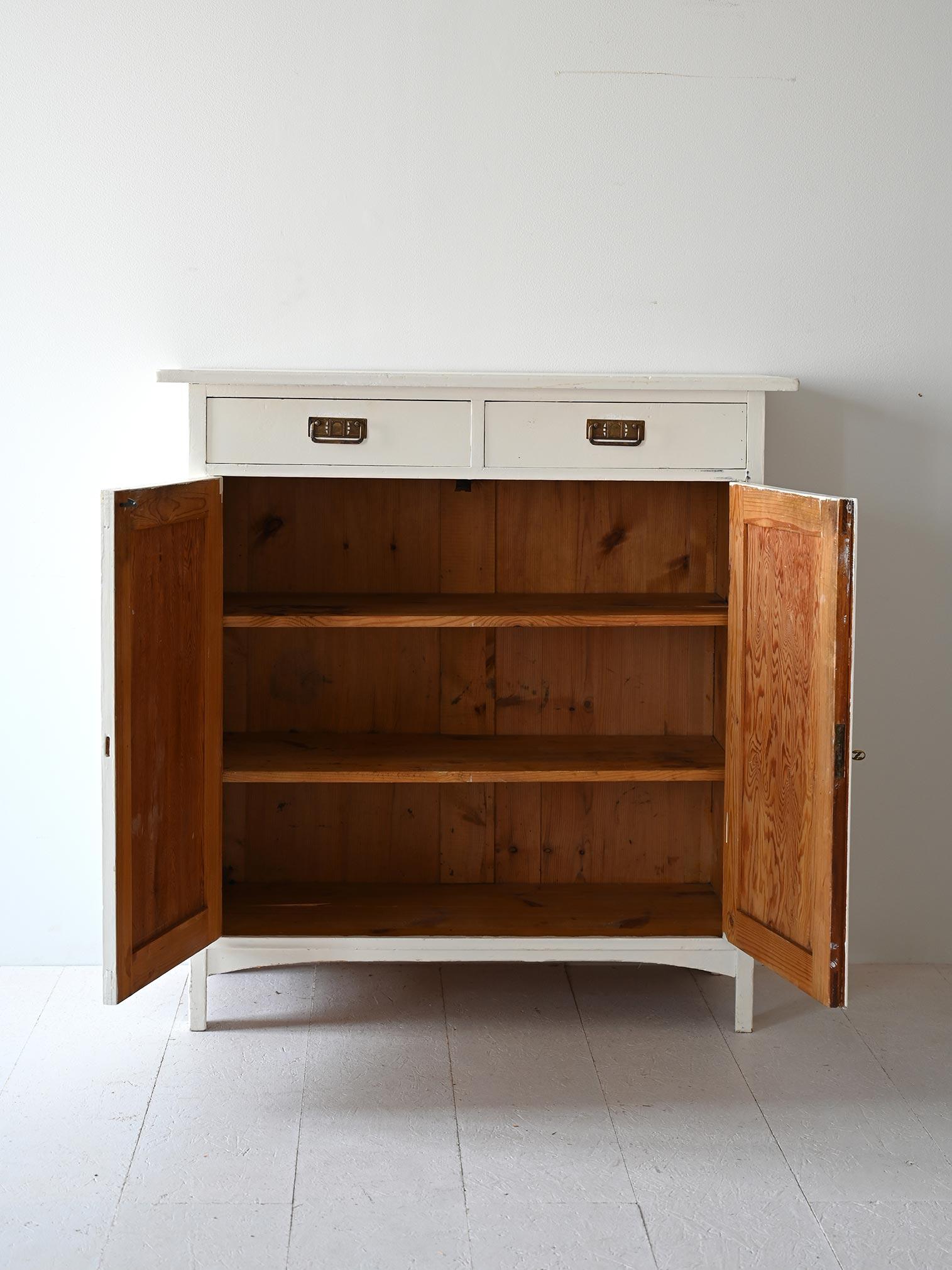 Scandinavian Modern White Deco sideboard For Sale
