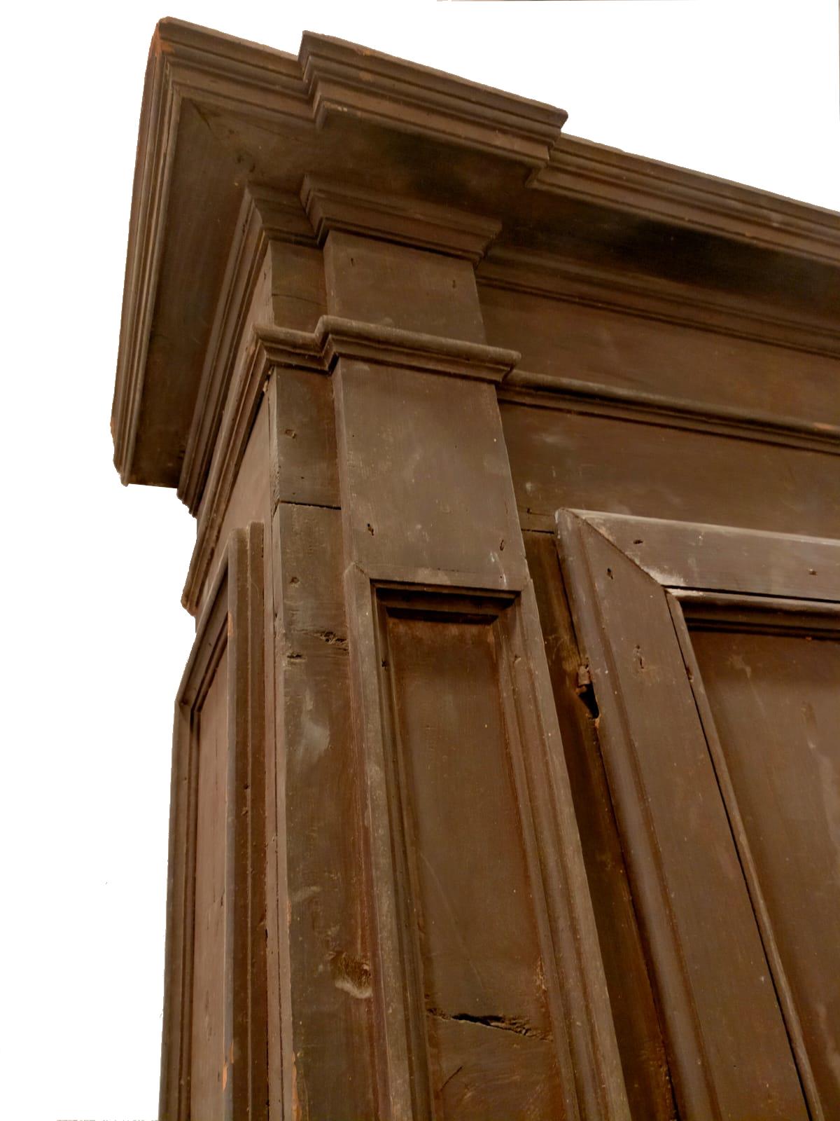 Lacquered Rustic 1700s sideboard in first patina For Sale