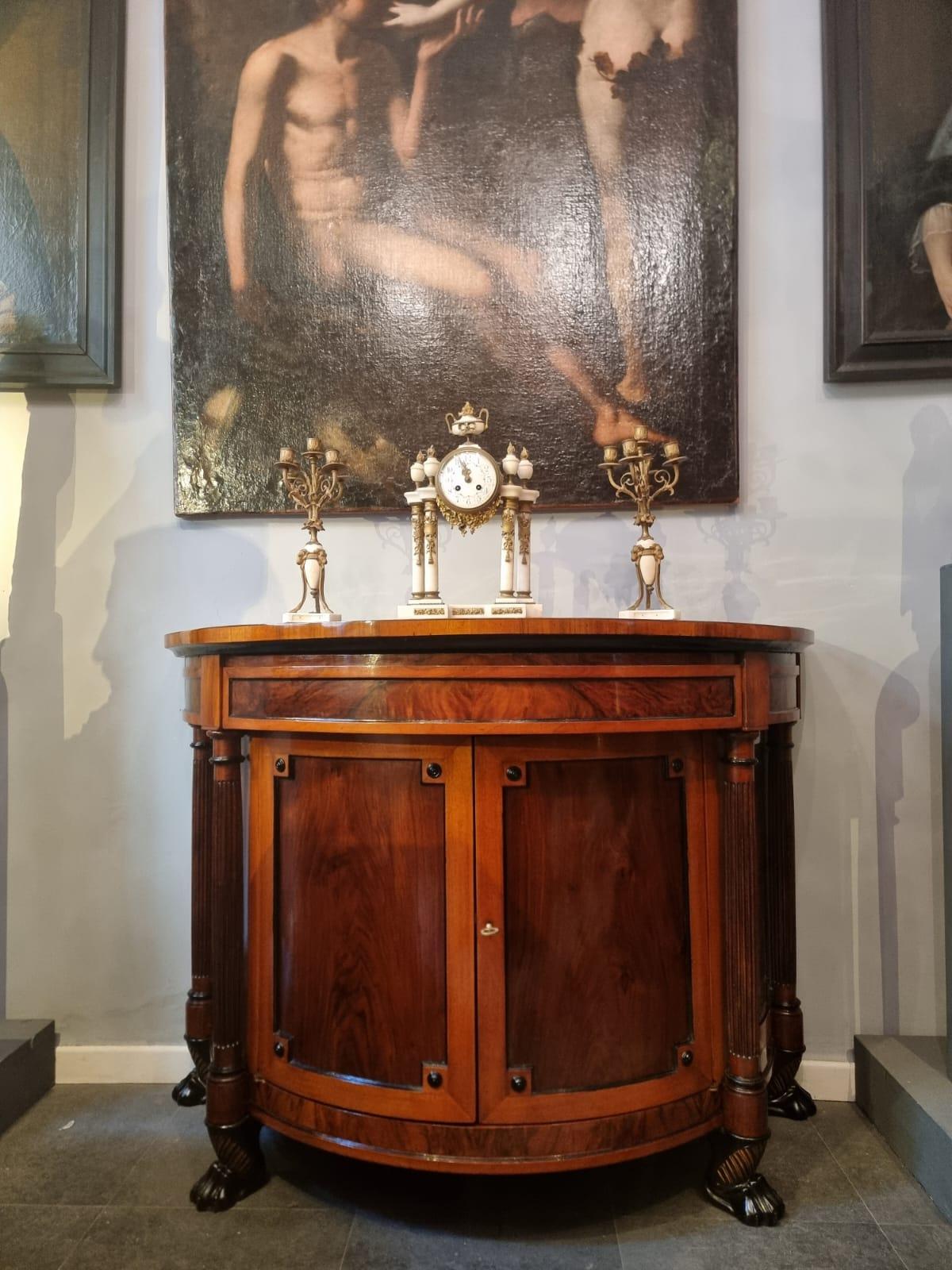 19th century demi lune sideboard For Sale 6