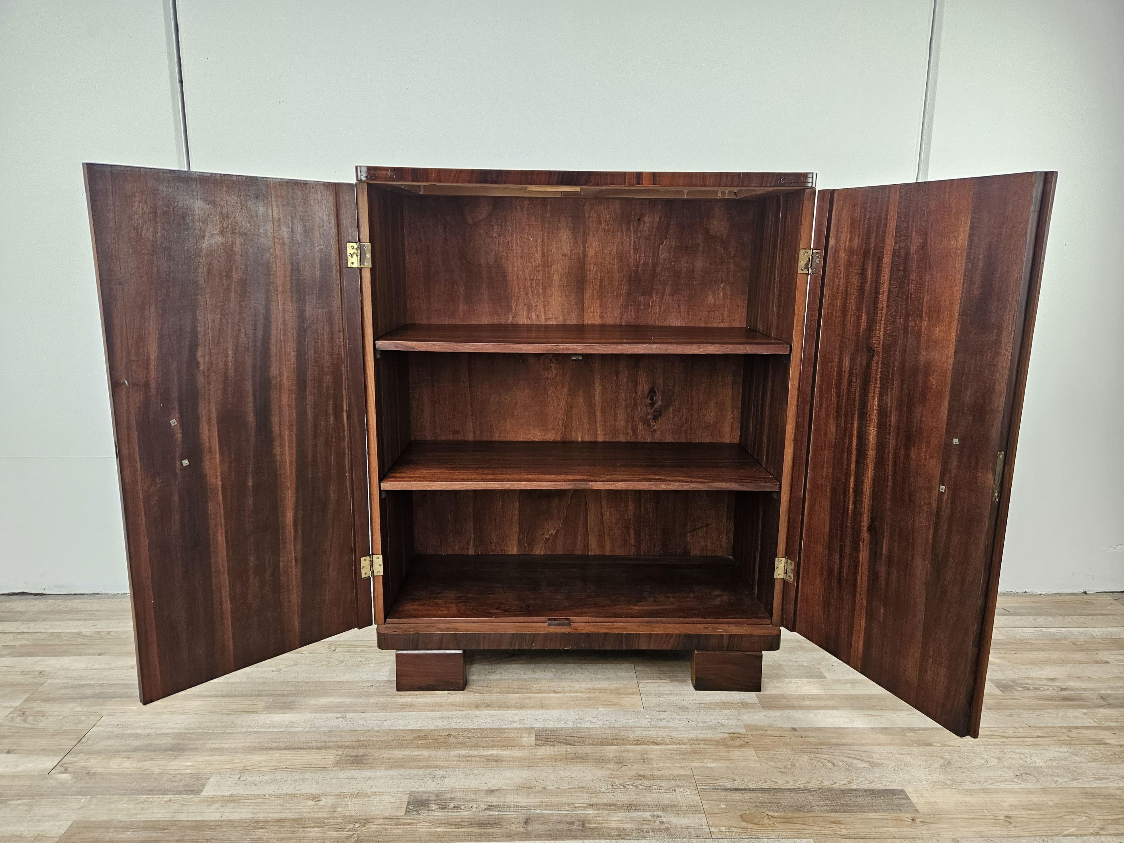 Two-door Art Deco sideboard in Cuban mahogany 20th century 1930s 6