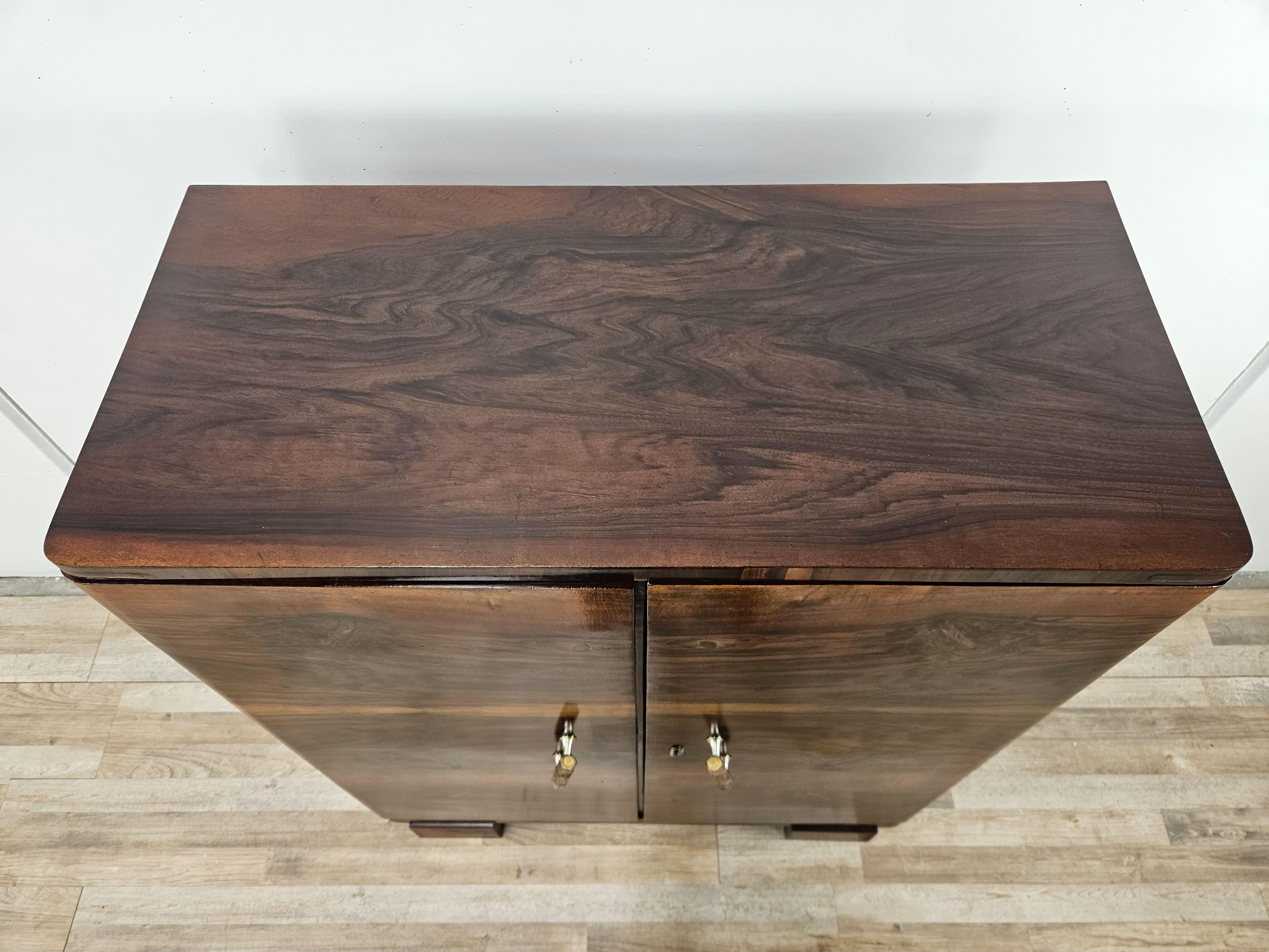 Mid-20th Century Two-door Art Deco sideboard in Cuban mahogany 20th century 1930s