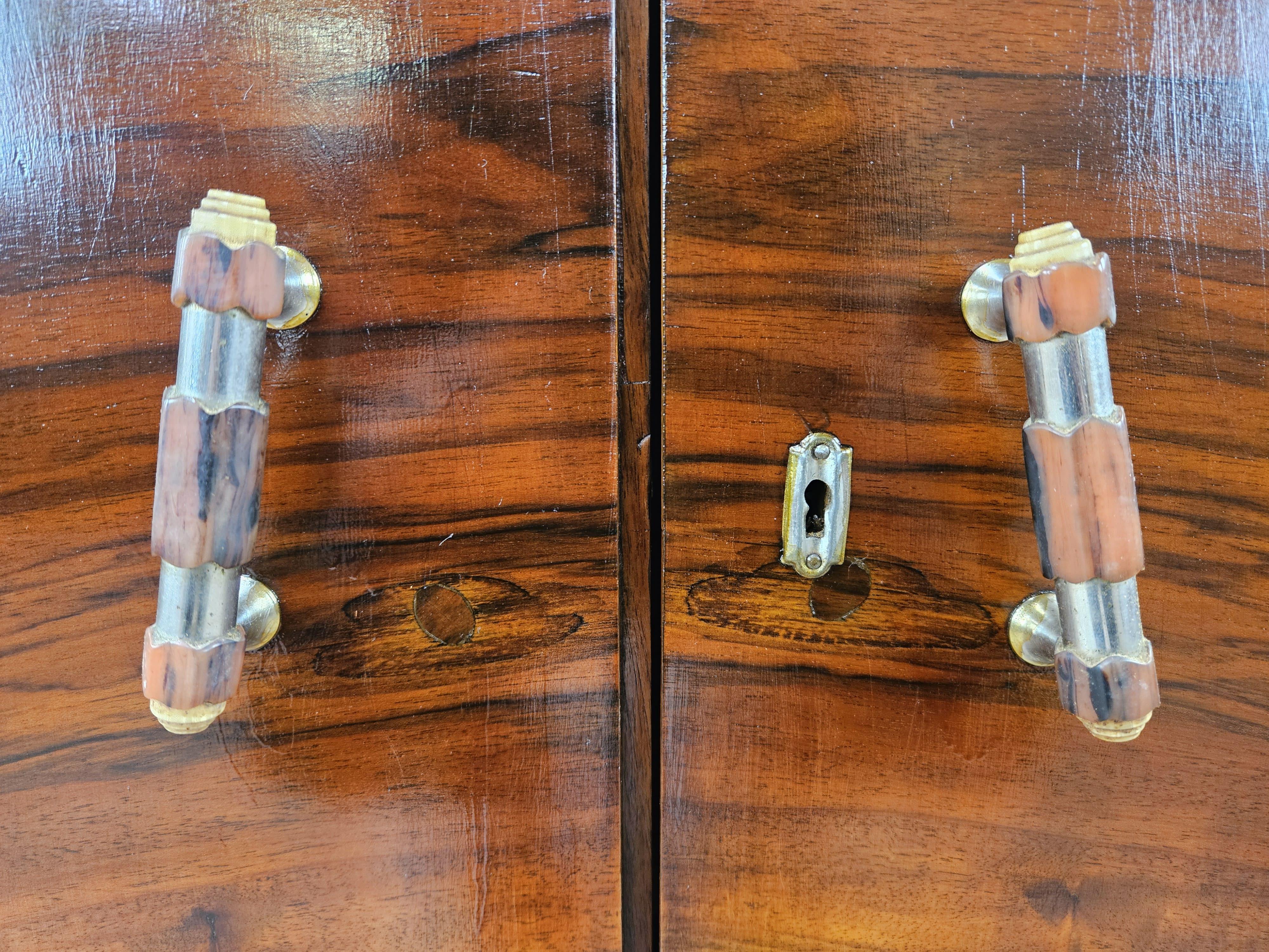 Two-door Art Deco sideboard in Cuban mahogany 20th century 1930s 2