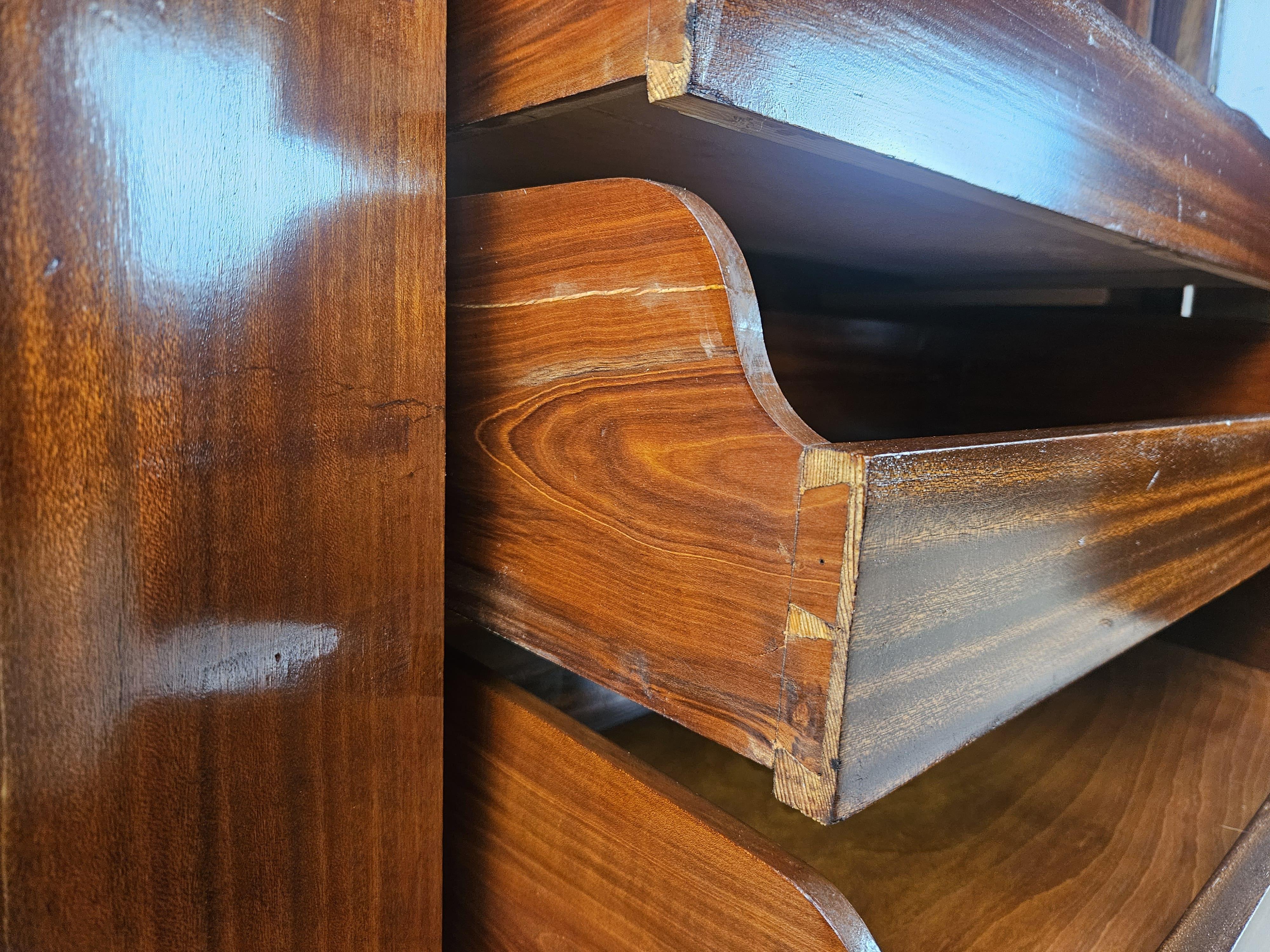 French Art Deco sideboard two doors in mahogany burl 1930s 10