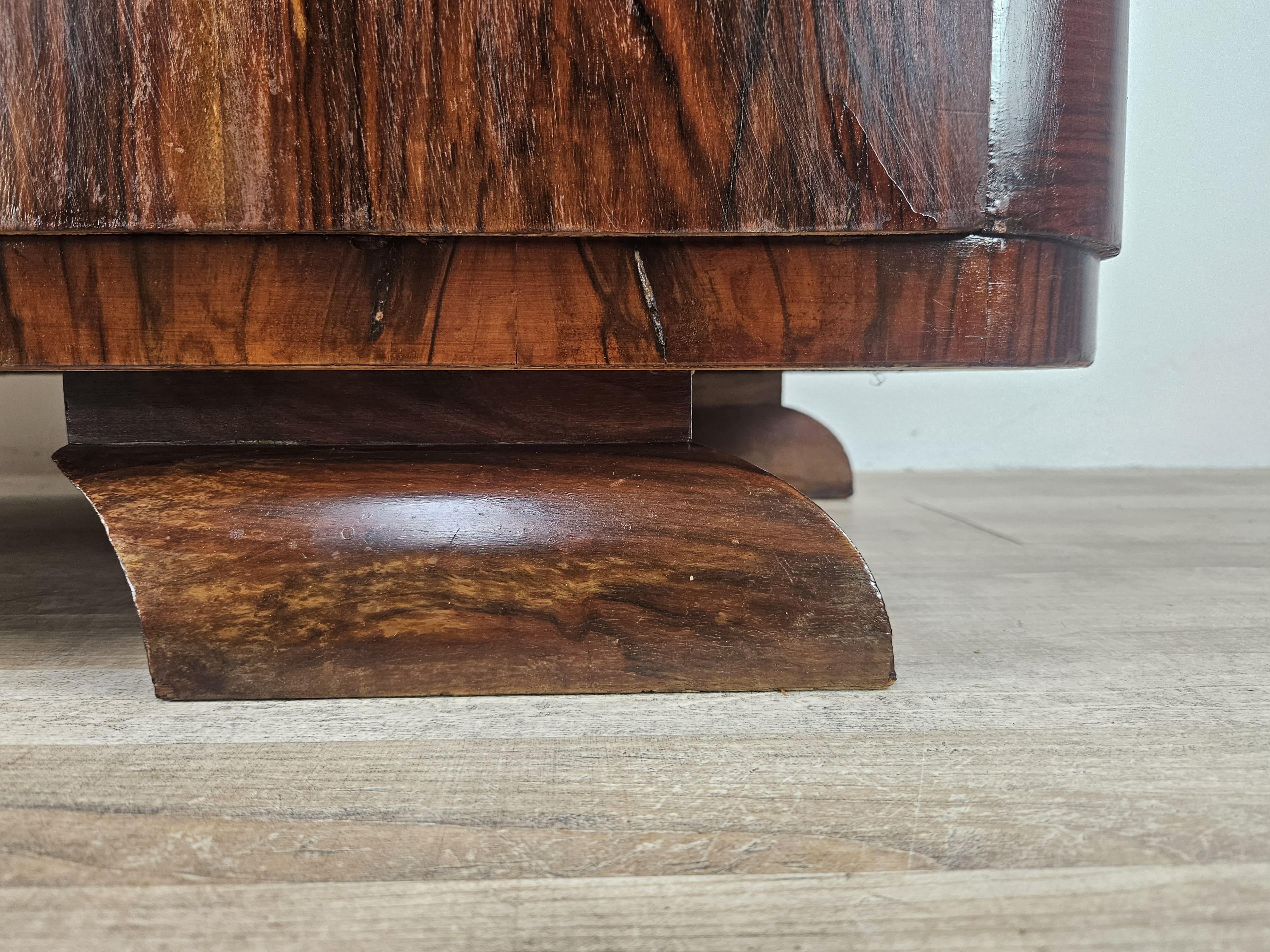 French Art Deco sideboard two doors in mahogany burl 1930s 14