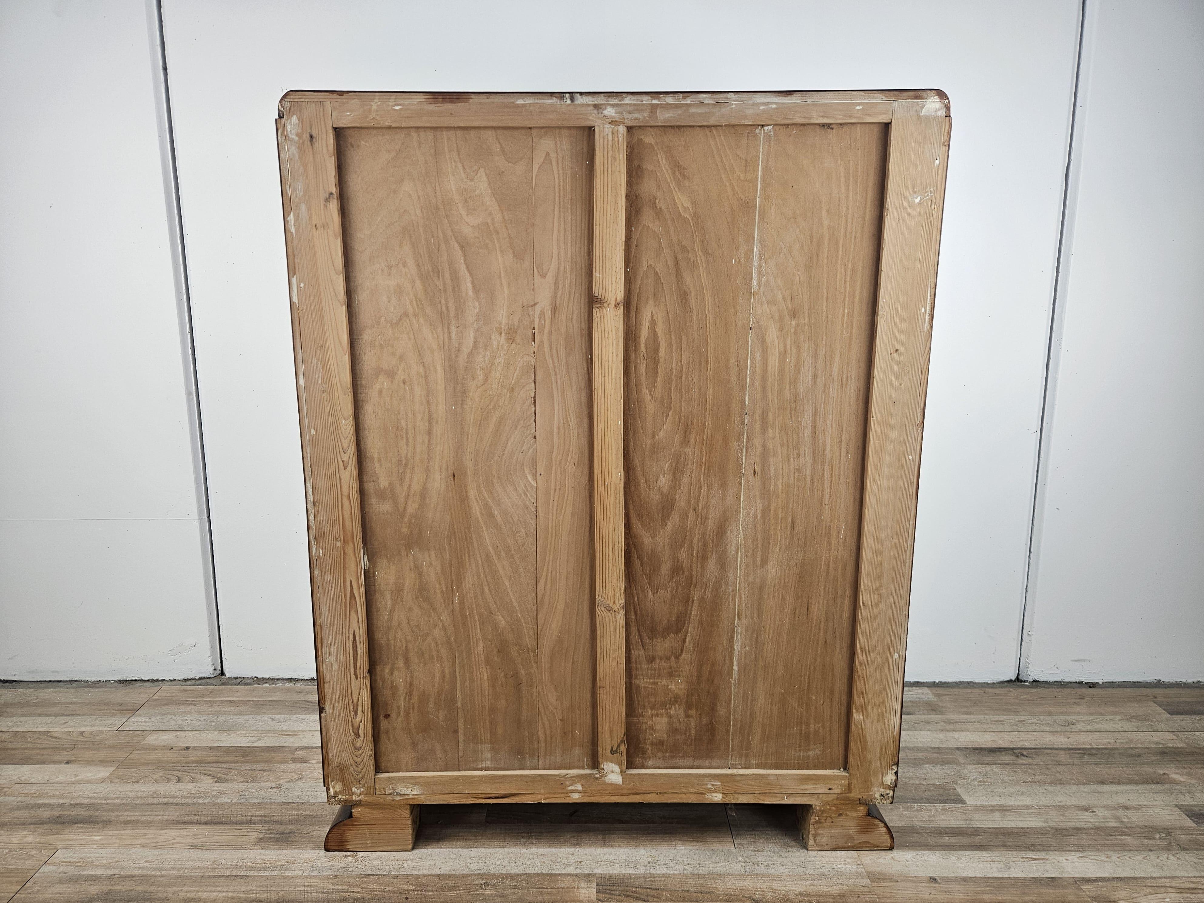 French Art Deco sideboard two doors in mahogany burl 1930s 15