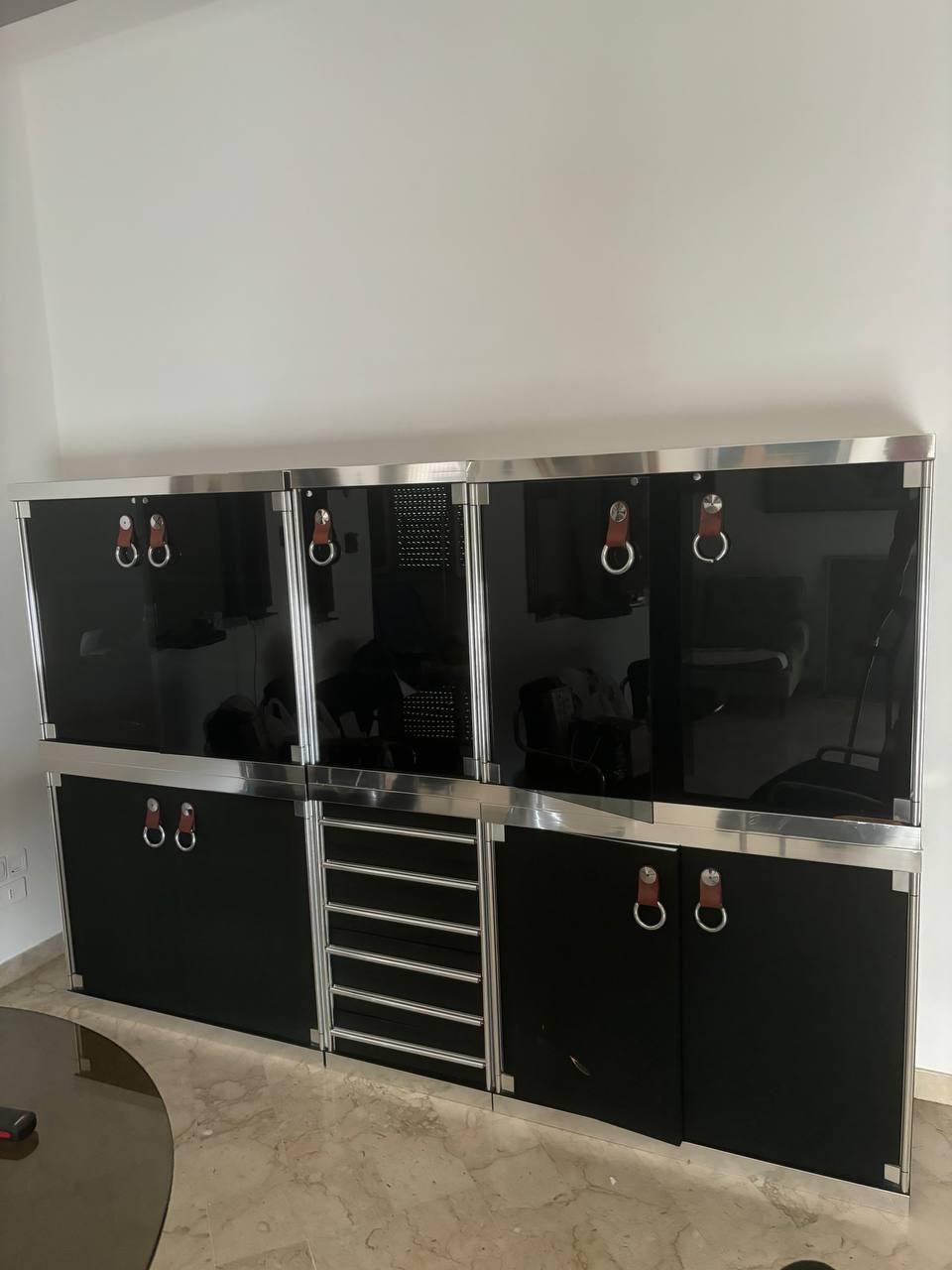 Mid-Century Modern Guido Faleschini pour Hermés. Buffet français du 20e siècle à 6 modules. en vente