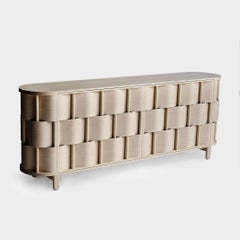 Weave double sided credenza, from Ringvide. Birch wood, natural oil.