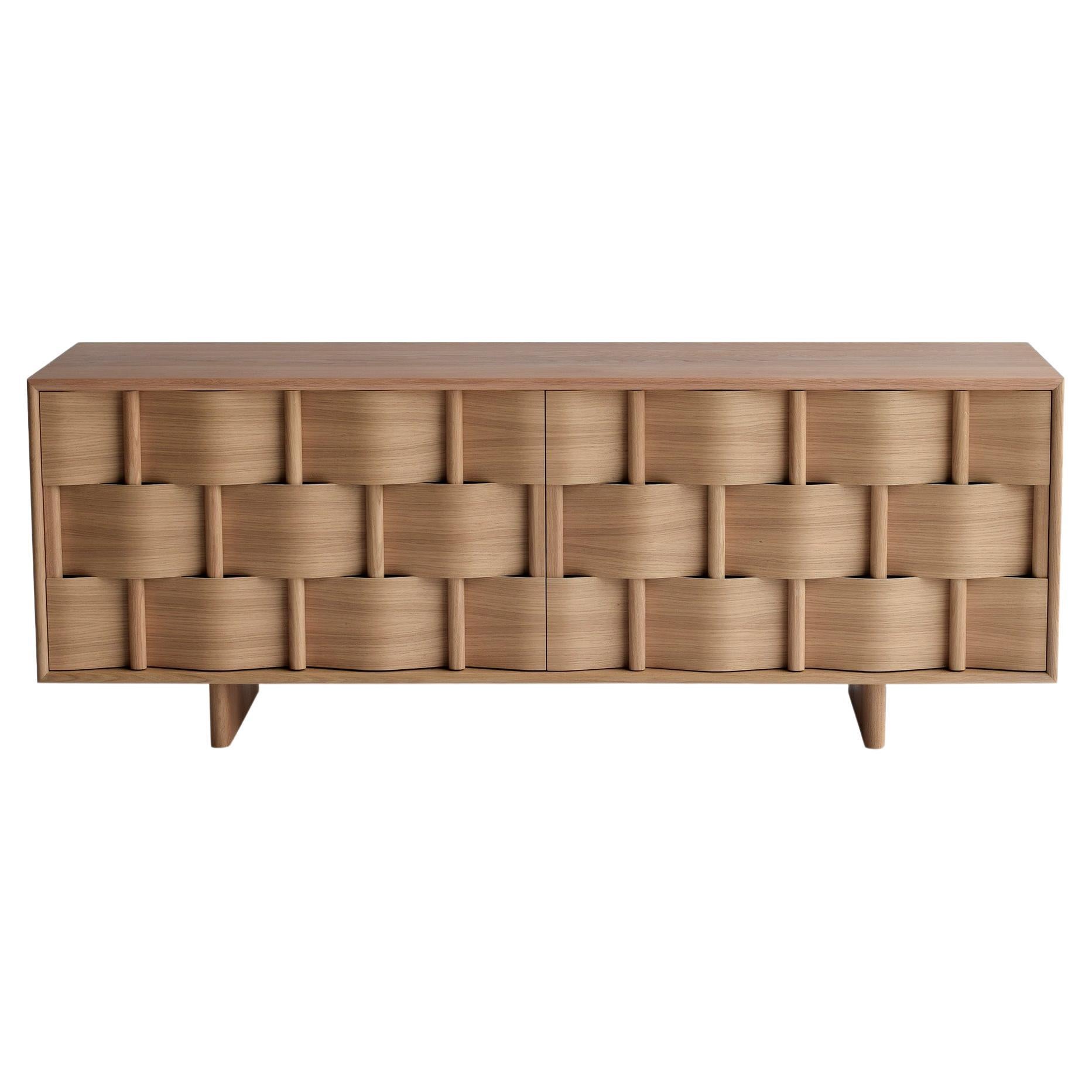 Credenza from Ringvide. Weave Frame, smoked oak wood, natural oil, Scandinavian For Sale