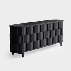 Weave double sided credenza, from Ringvide. Birch wood, black oil.