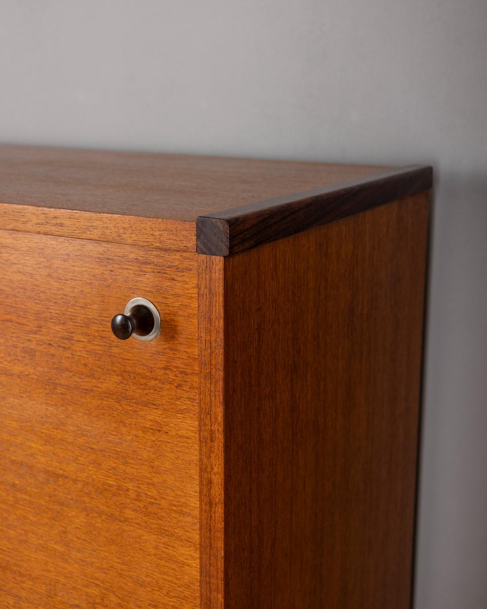 Italian 1960s vintage wood highboard sideboard designed by G. Coslin for 3v Furniture For Sale