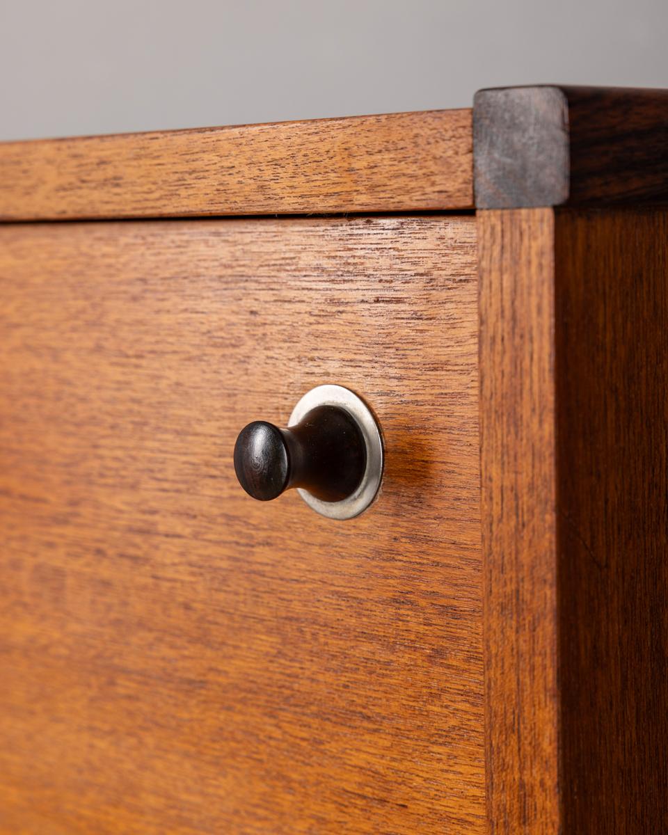 1960s vintage wood highboard sideboard designed by G. Coslin for 3v Furniture In Good Condition For Sale In None, IT