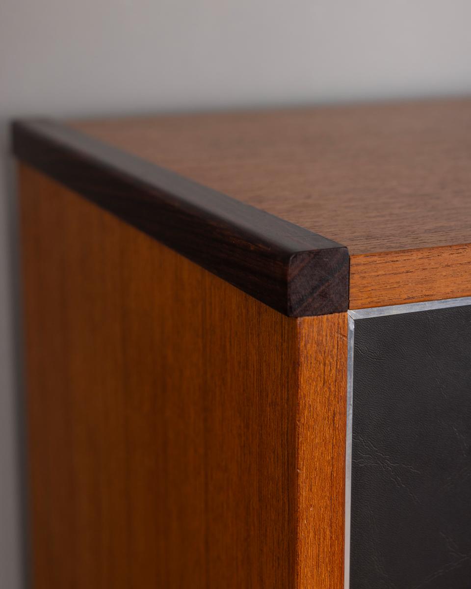 1960s vintage wood highboard sideboard designed by G. Coslin for 3v Furniture For Sale 3