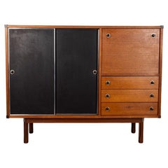 Tablero alto de madera vintage de los años 60 diseñado por G. Coslin para 3v Arredamenti