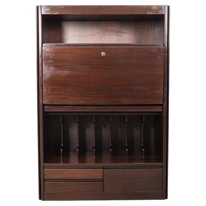 1960er Jahre Highboard-Holzanrichte, entworfen von Mangiarotti für Molteni