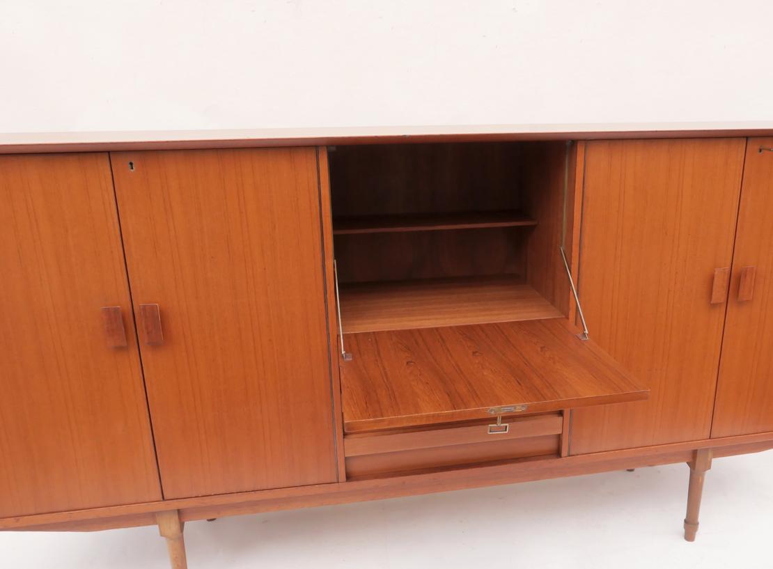 Veneer Vintage 1960s Nordic style highboard sideboard For Sale