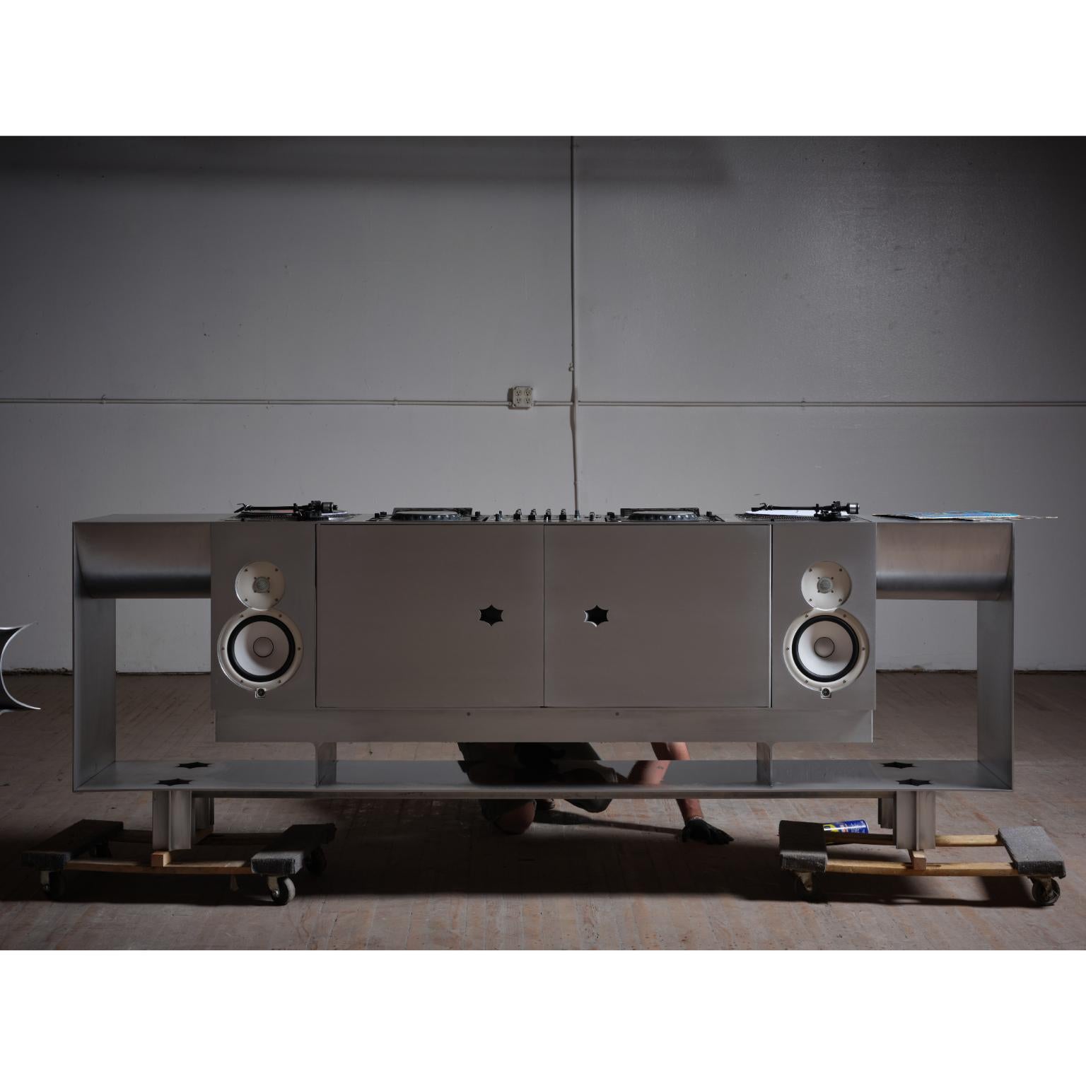 Contemporary Credenza in Aluminum by Asher Gillman For Sale