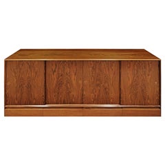 Credenza in Brazilian Rosewood with Inset Pulls 1960s 'Signed'