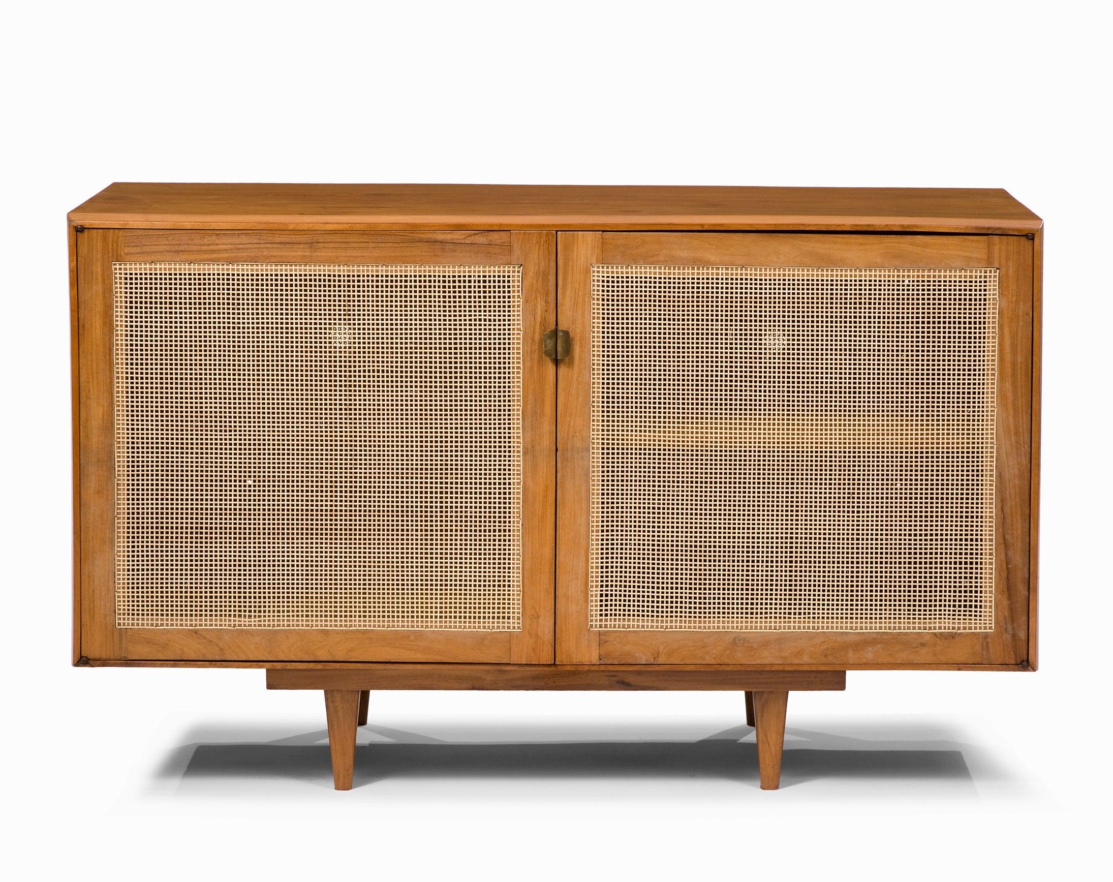 Credenza in caviona wood with cane front. Designed by Martin Eisler for Forma, Brazil,
1960.