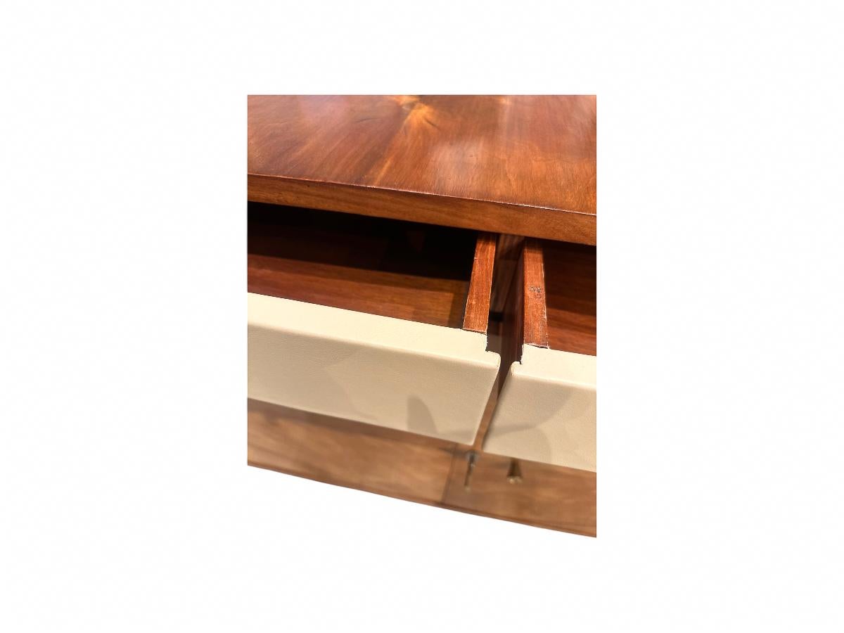Crédence moderne brésilienne en bois dur et cuir, Ernesto Hauner, vers les années 1960 en vente 5
