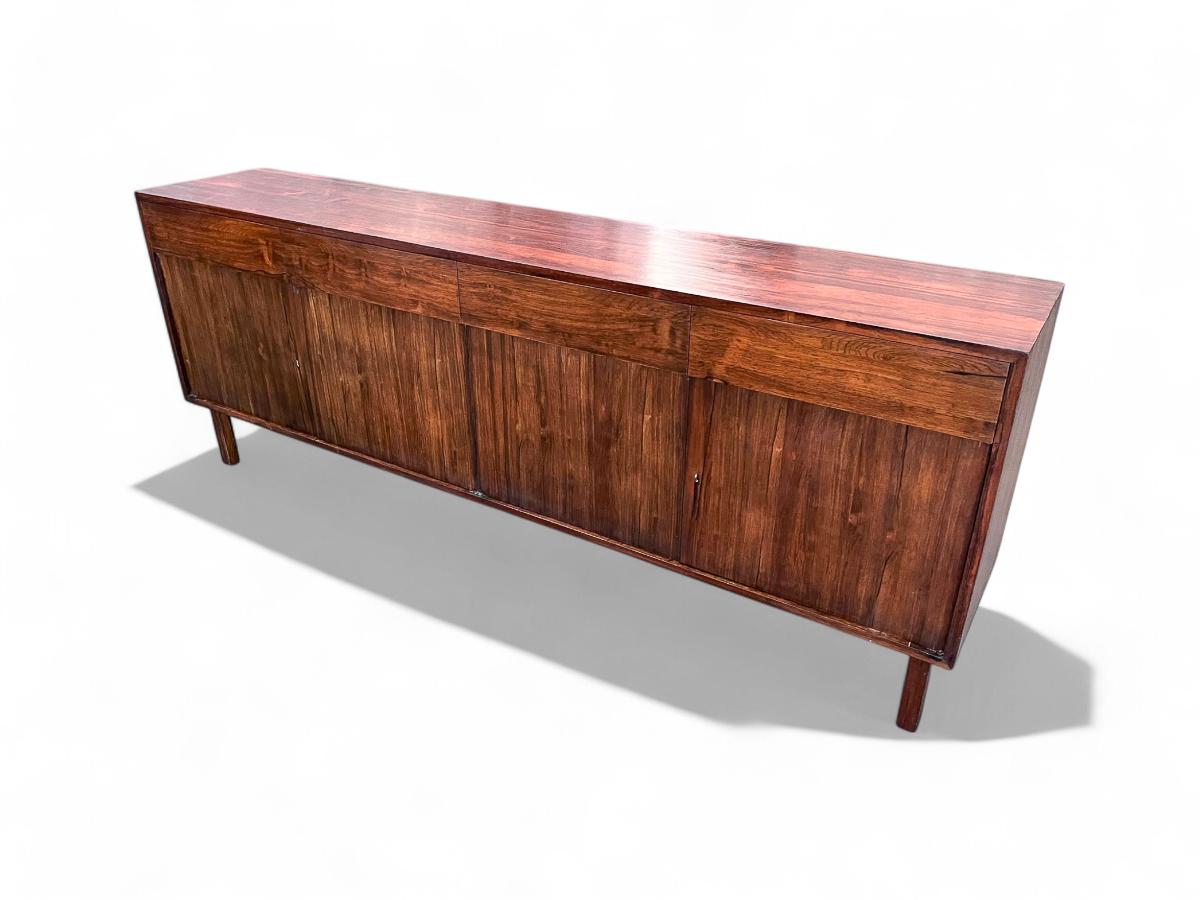 Mid-Century moderno Credenza in Hardwood by Geraldo de Barros for Unilabor, 1950's in vendita
