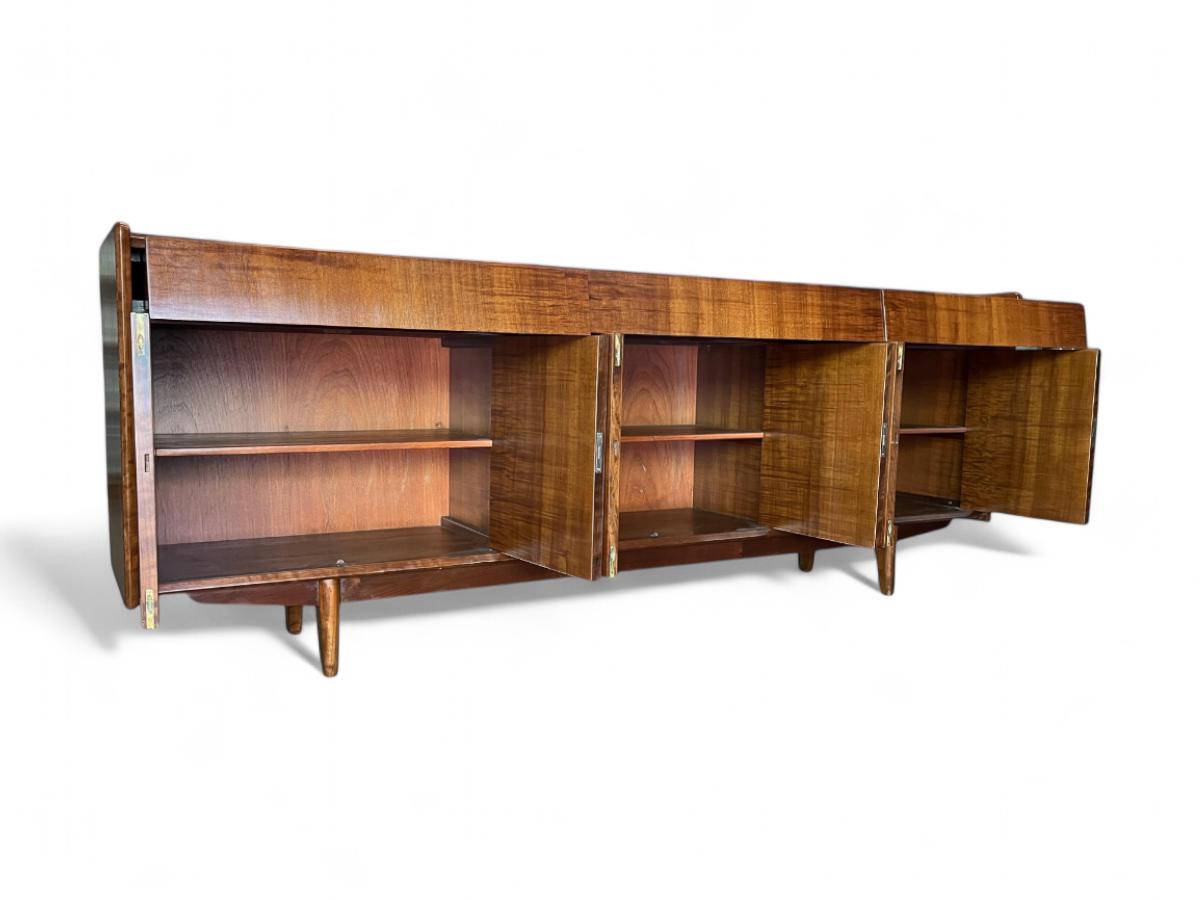 Anrichte aus Imbuia-Holz mit Schubladen und Regalen von Cimo, ca. 1960er Jahre (Hartholz) im Angebot