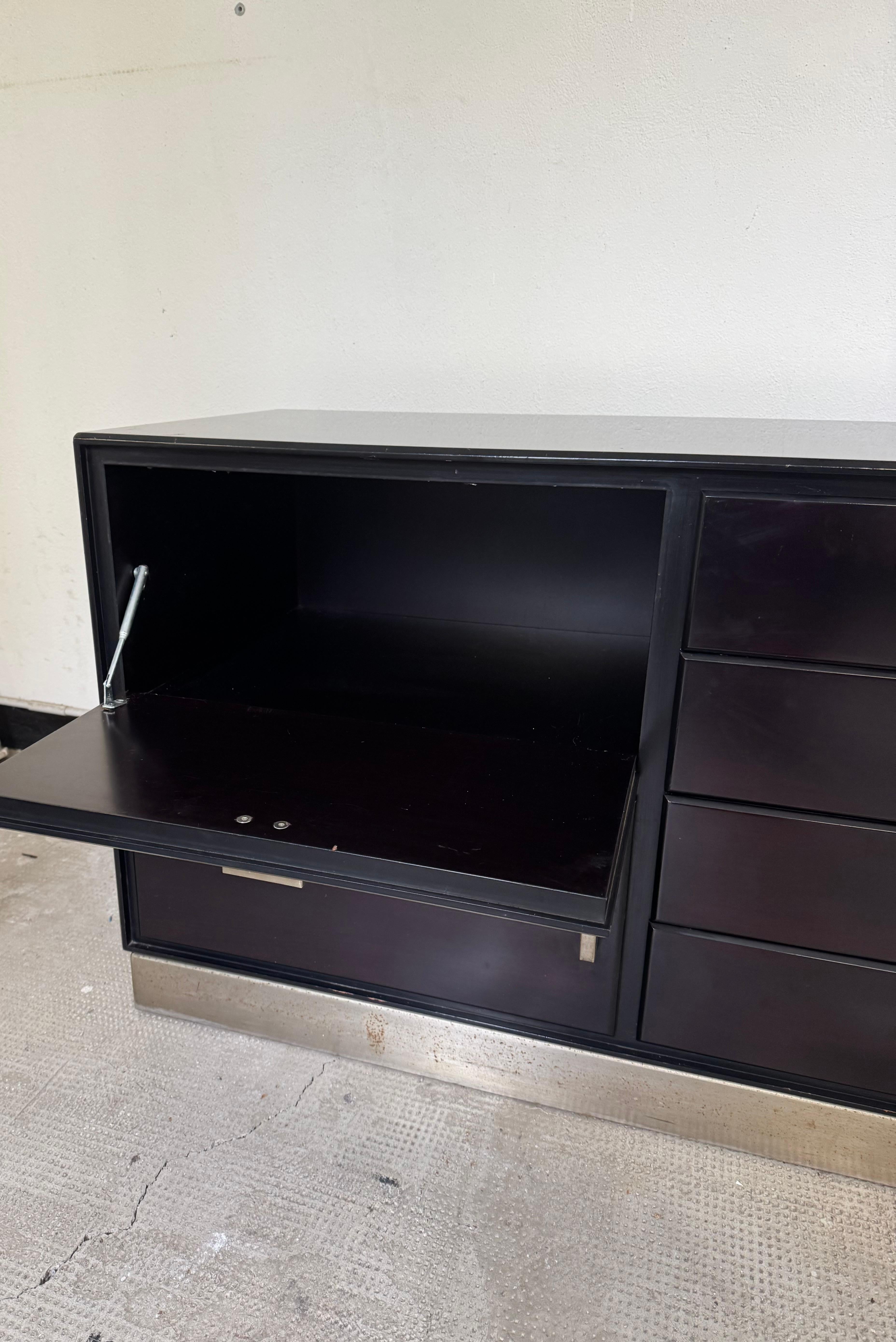 Credenza in legno e acciaio di Gianni Moscatelli per Formanova, Italia, anni ’70 in vendita 3