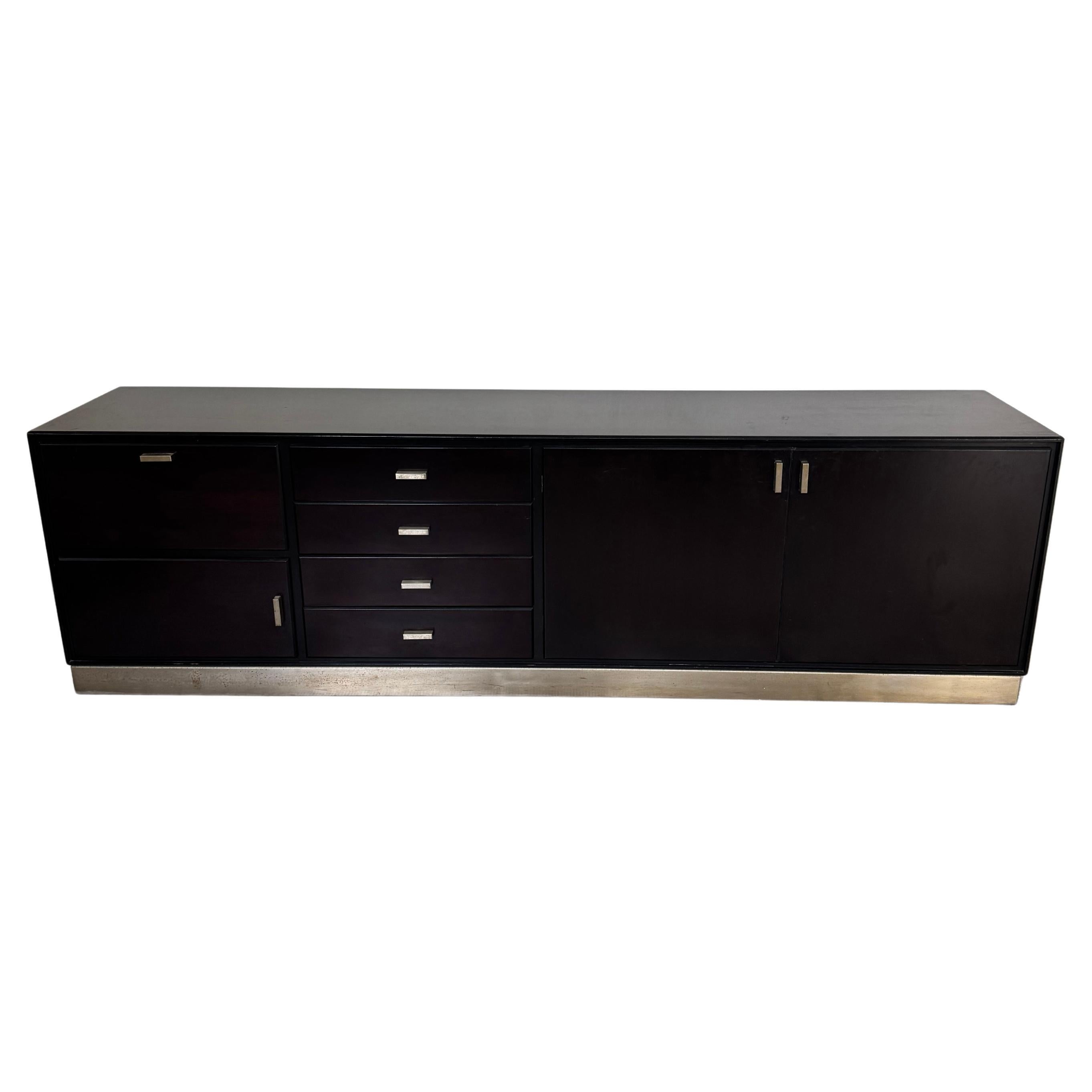 Credenza in legno e acciaio di Gianni Moscatelli per Formanova, Italia, anni ’70