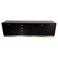 Credenza in legno e acciaio di Gianni Moscatelli per Formanova, Italia, anni ’70