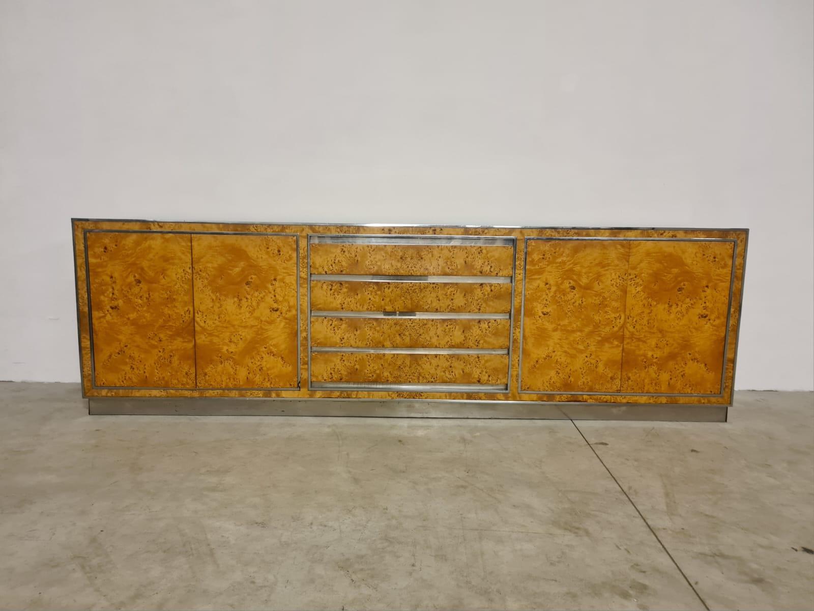 Italian Credenza in radica di Mario Sabot in vendita
