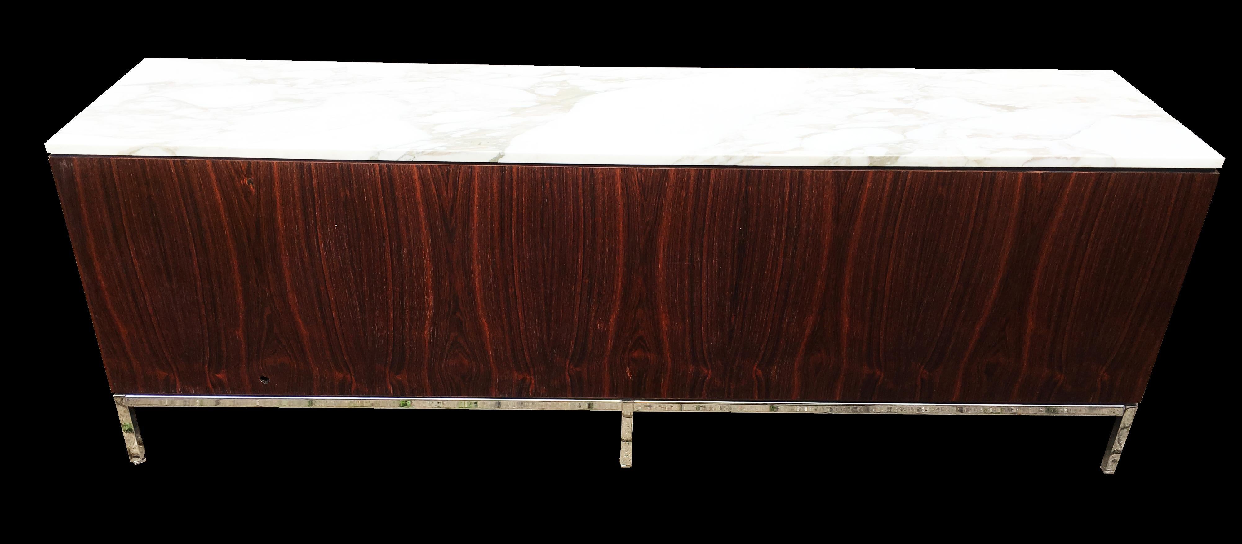 Credenza in Rosewood and Marble by Florence Knoll for Knoll International In Good Condition In Little Burstead, Essex