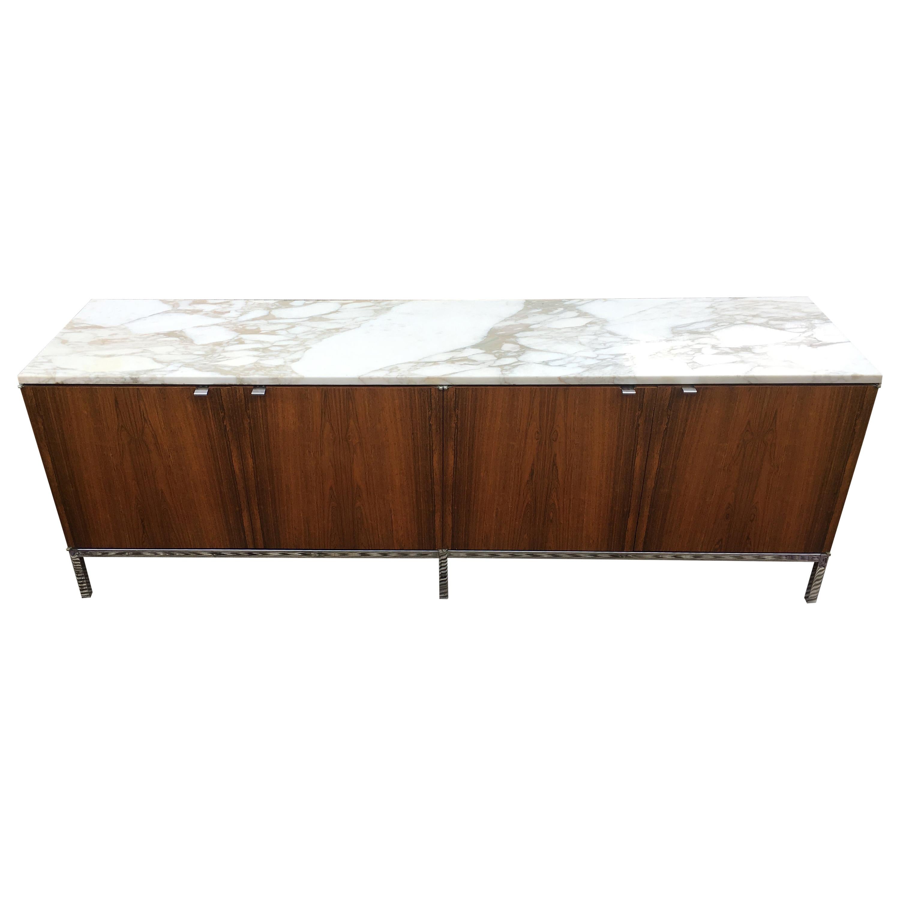 Credenza in Rosewood and Marble by Florence Knoll for Knoll International
