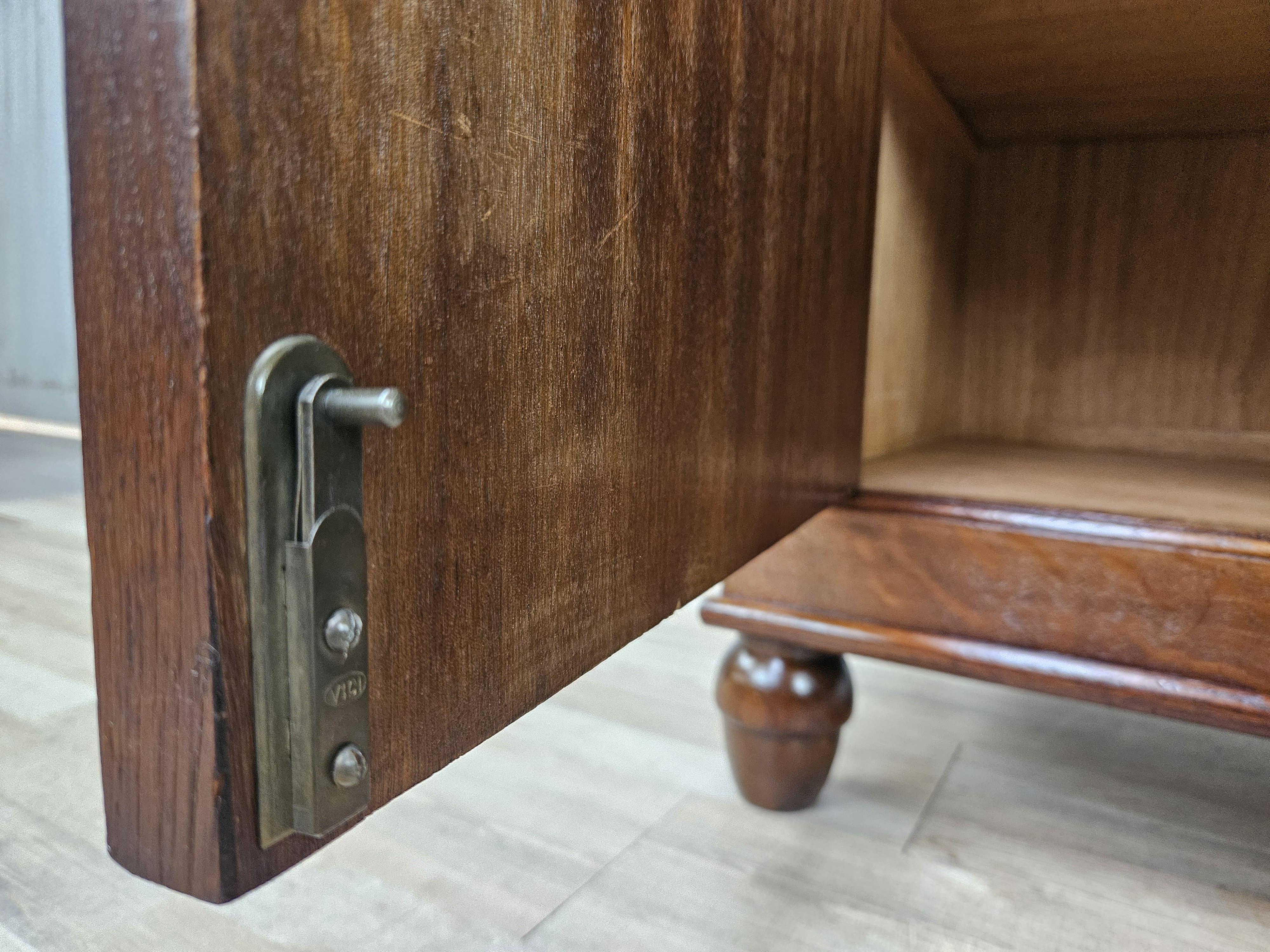 Art deco oak sideboard with riser and drawers 1940s 7
