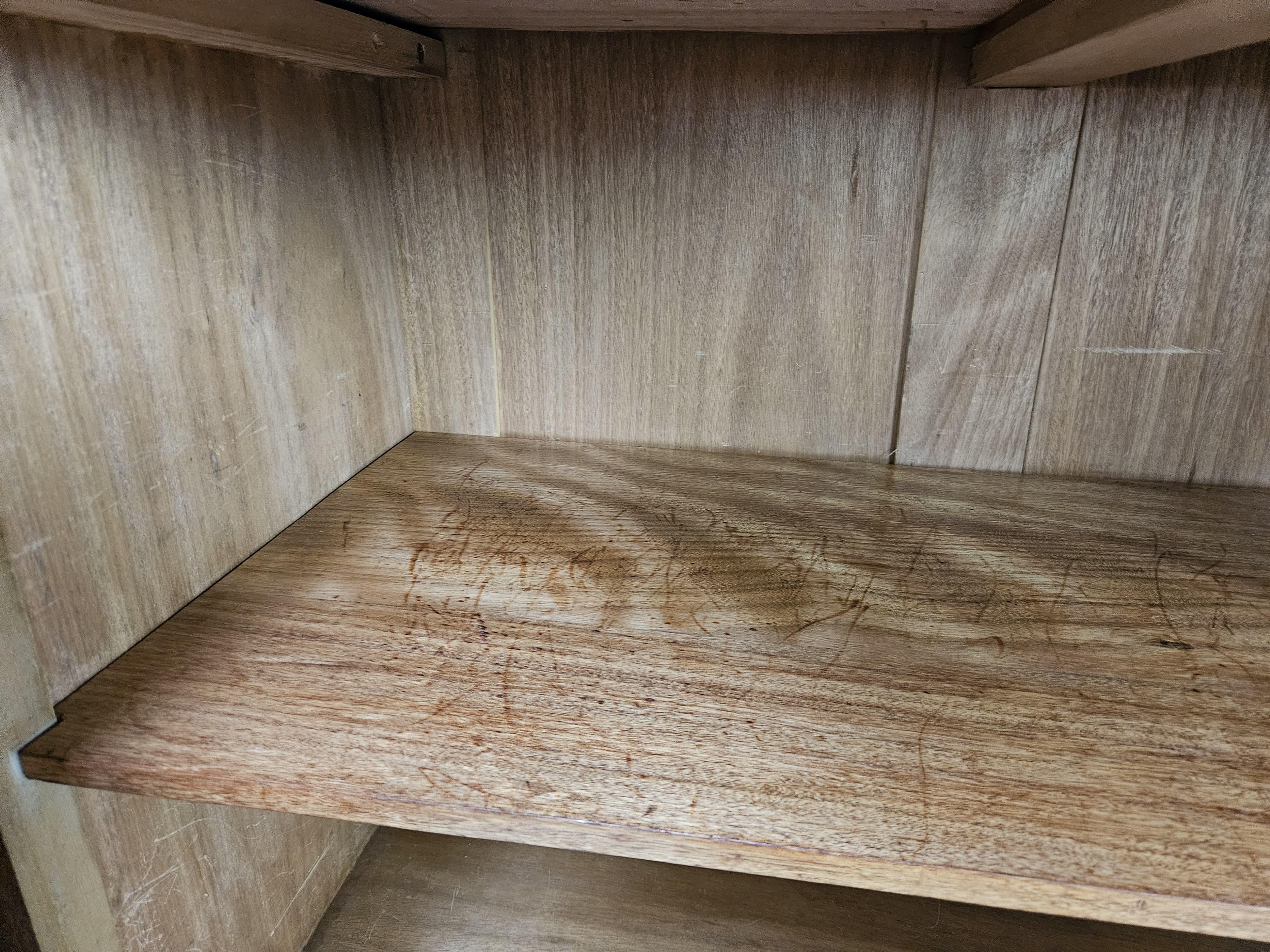 Art deco oak sideboard with riser and drawers 1940s 8